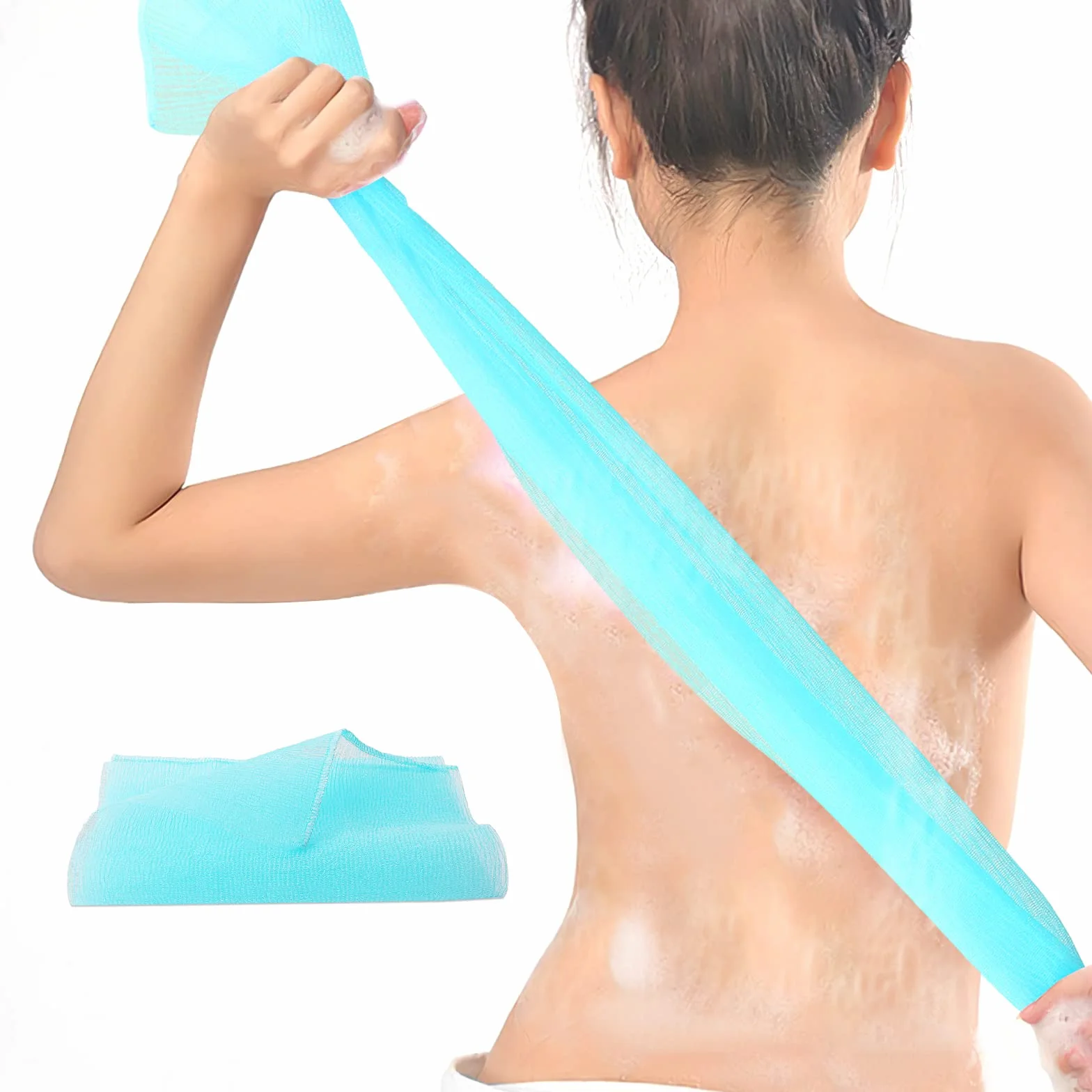 WLLHYF Ręcznik ścierający Nylon japoński do peelingu pod prysznicem do mycia ciała wielokolorowe gąbki głęboko czyszczące myjka pleców masażer spa ręcznik do kąpieli dla kobiet i mężczyzn