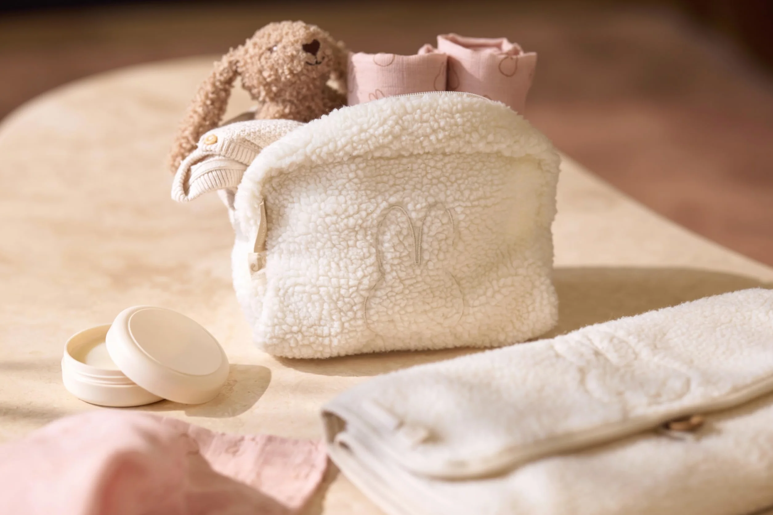Jollein Torba na pieluchy frotte - Teddy Miffy, Oatmeal - Etui na pieluchy - Kosmetyczka - Organizer - Worek, Teddy Miffy, Oatmeal, Torba na pieluchy frotte, kosmetyczka, organizer