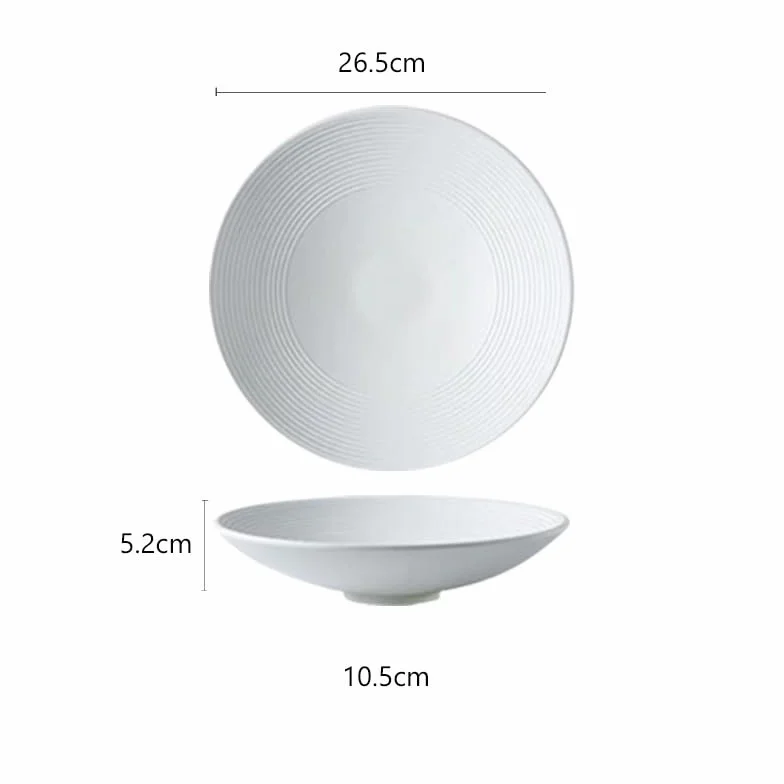 Talerz obiadowy talerze okrągły księżyc głęboki talerz ceramiczna przystawka makaron domowa sałatka duża miska do zupy restauracja zastawa stołowa zachodnie jedzenie kuchnia talerz obiadowy można