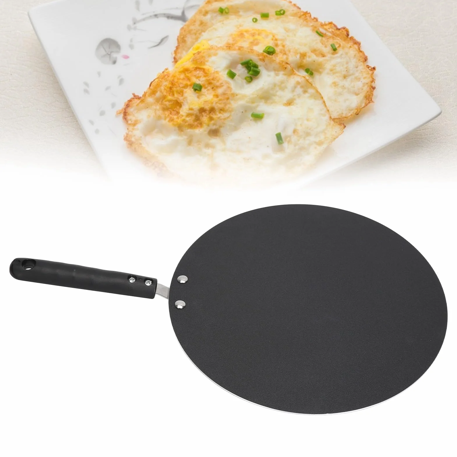 Tawa do Indukcji Roti Indyjska, Garnki, Płyta Kuchenna z powłoką nieprzywierającą Patelnia do Naleśników Patelnia do Naleśników do Kuchenki Gazowej E Chleb Ciasto Naleśniki Chapatis