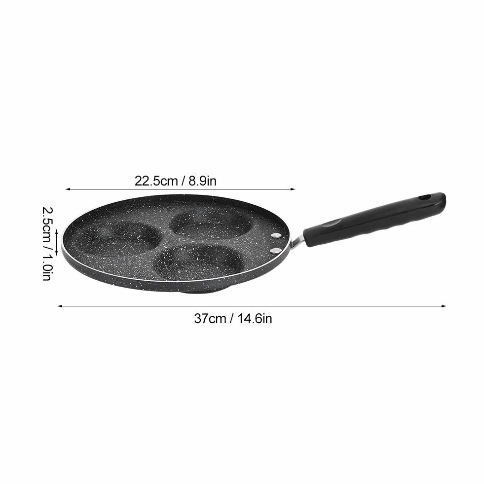 Aluminiowa patelnia do jajek z 3 filiżankami nieprzywierająca patelnia śniadaniowa i cukiernicza do hamburgera, angielskiej muffinki, kanapki, kiełbasy, pasztecików i jajek