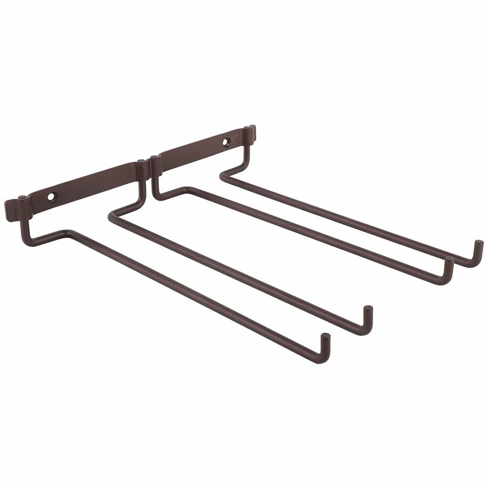 Cocoarm Metalowy uchwyt na kieliszki do wina, wiszący podwójny regał na kieliszki do wina, uchwyt na kieliszki do wina, stojak na kieliszki do wina, uchwyt do baru, kuchni, pubu, restauracji