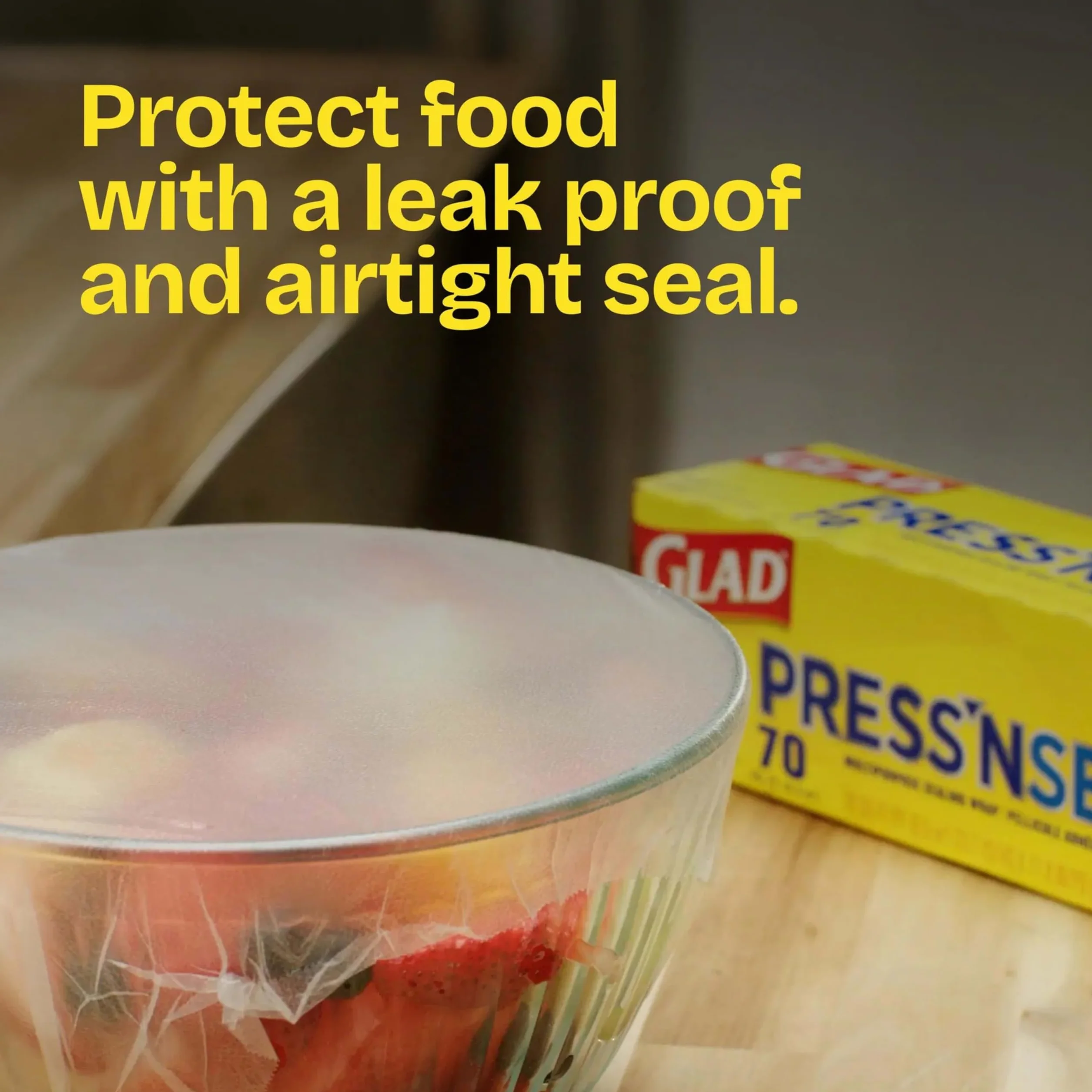 Glad Press'n Seal Plastic Food Wrap - 70 Square Foot Roll (Package May Vary)