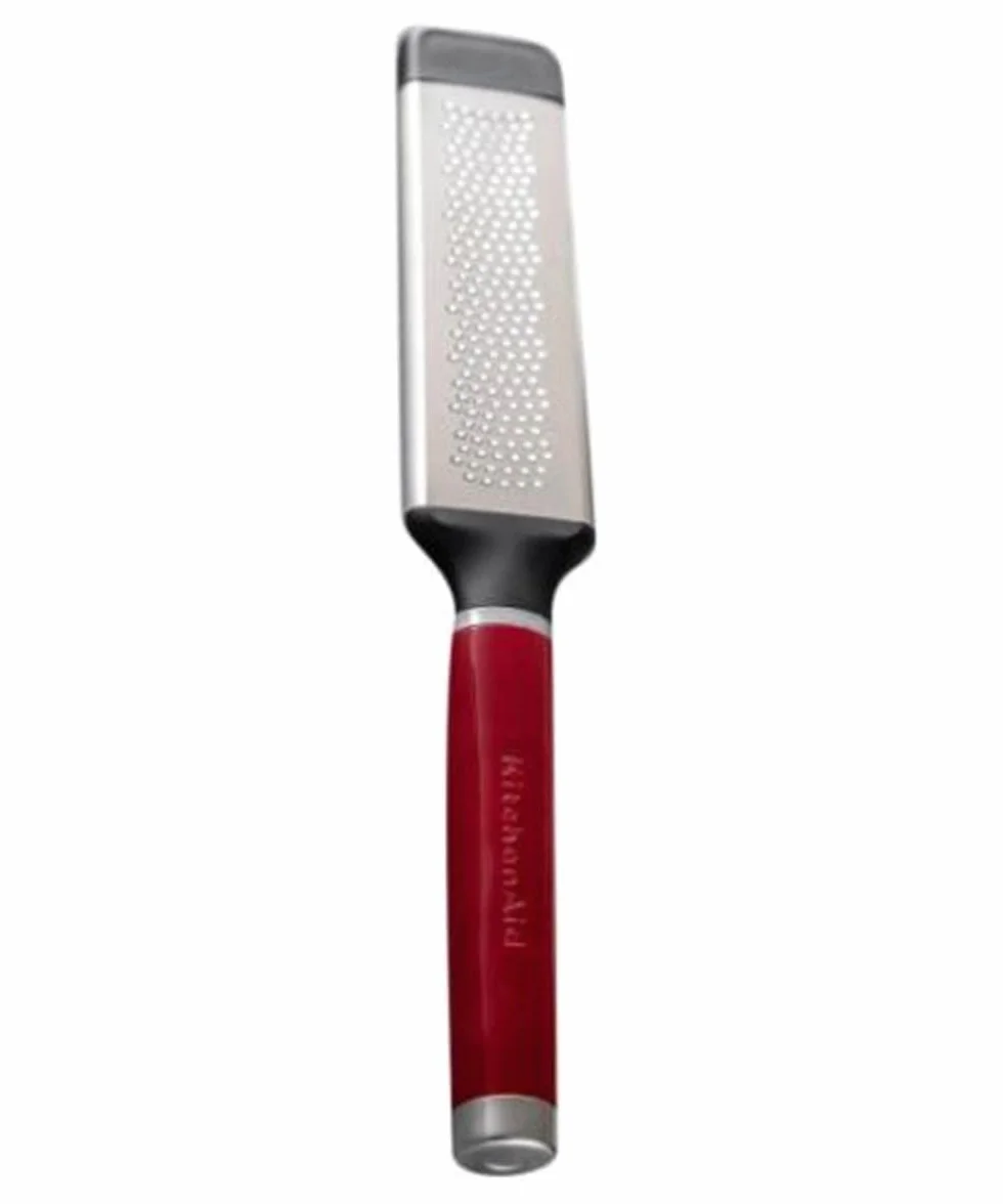 KitchenAid Wytrawiana Dwustronna Tarka do Sera, Małe Otwory, Stal Nierdzewna - Kolor Empire Red