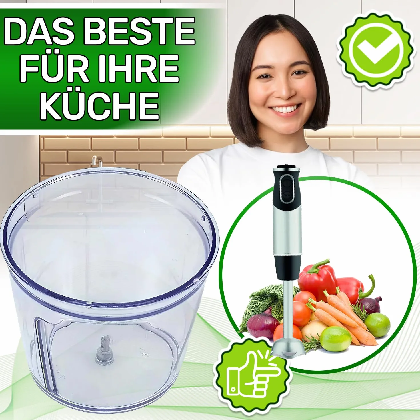 ONIX TECH Miska blendera ręcznego 500 ml z oryginalnym kodem MS-652185 dla Moulinex dla Tefal dla Krups - 5 lat