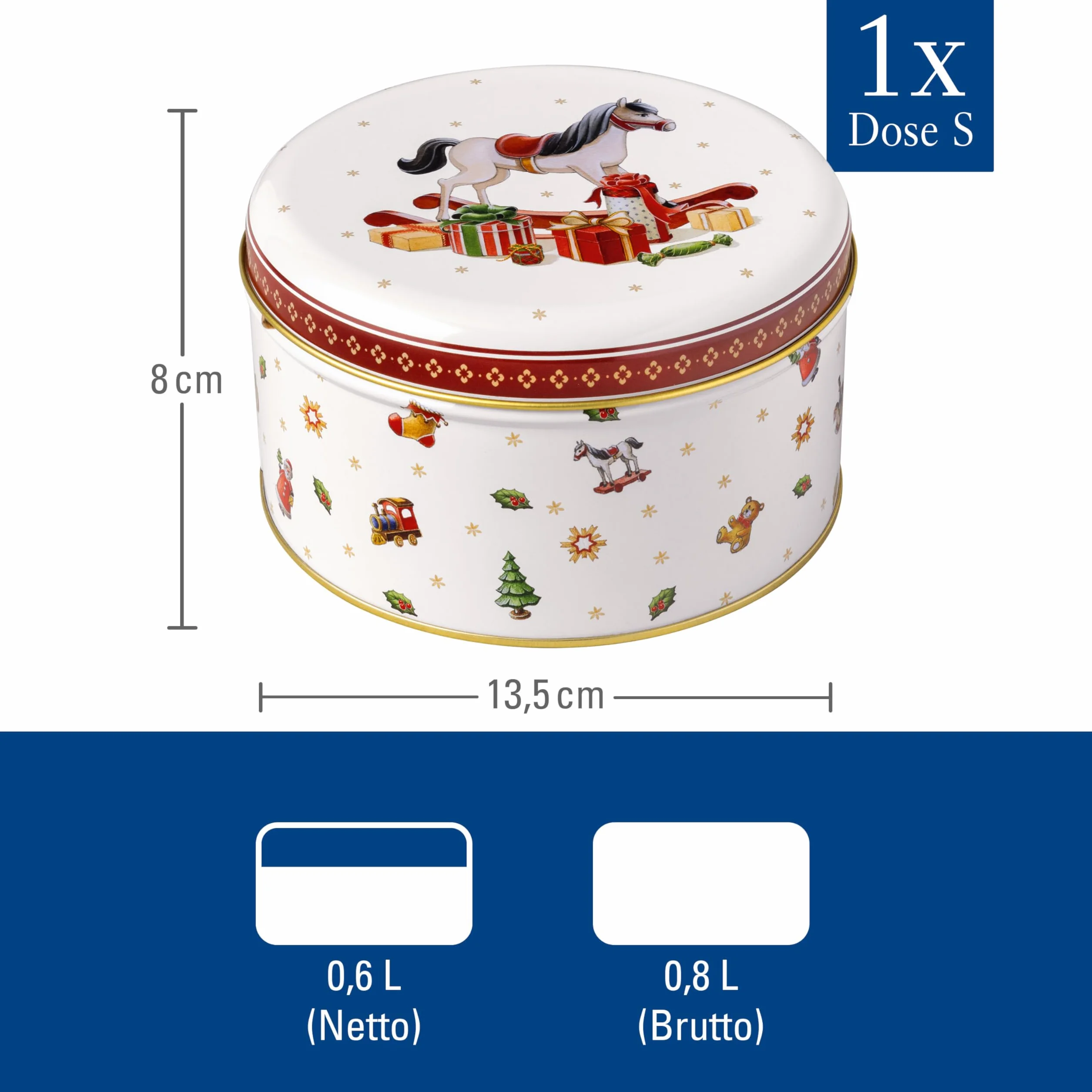 Villeroy & Boch Winter Collage zestaw puszek na ciastka 3-częściowy 19,7 x 9,4 cm