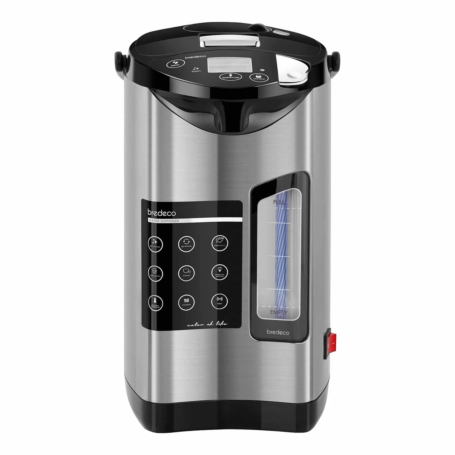 Thermopot BCTP-5-L dozownik ciepłej wody (5 l, 680 W, stal nierdzewna, temperatura: 40-100°C, ekran LCD)