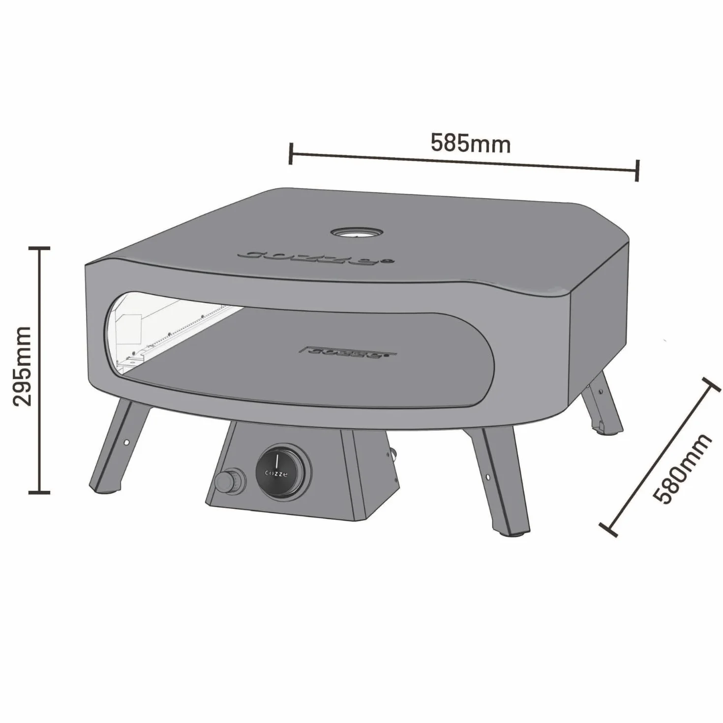 Cozze® piec do pizzy 43.2 cm CLASSIC, gazowy, 30 mbar