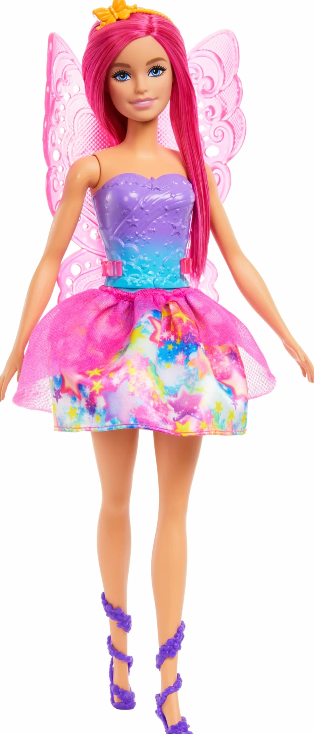 Barbie Dreamtopia Kalendarz adwentowy Kraina Fantazji z lalką o różowych włosach i 24 niespodziankami, takimi jak jednorożec i 3 małe zwierzątka, transformacja w syrenkę, wróżkę i nie tylko, HRG90