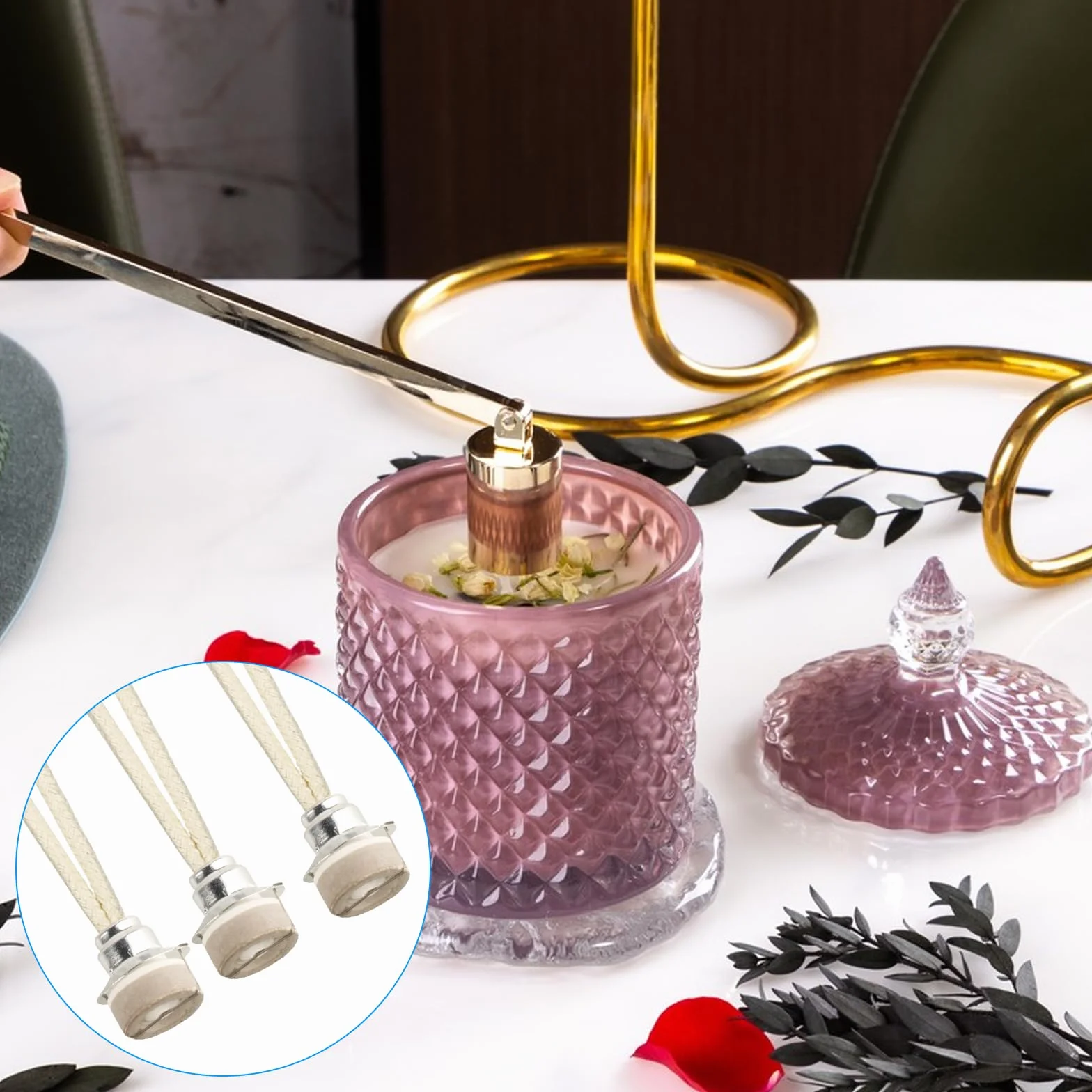 4 sztuki lamp zapachowych do lampy Berger, zapasowy knot do lampy Berger, lampa olejowa, zapasowy knot do kontroli powietrza, katalityczny palnik do aromaterapii, dekoracja domu (18 mm)
