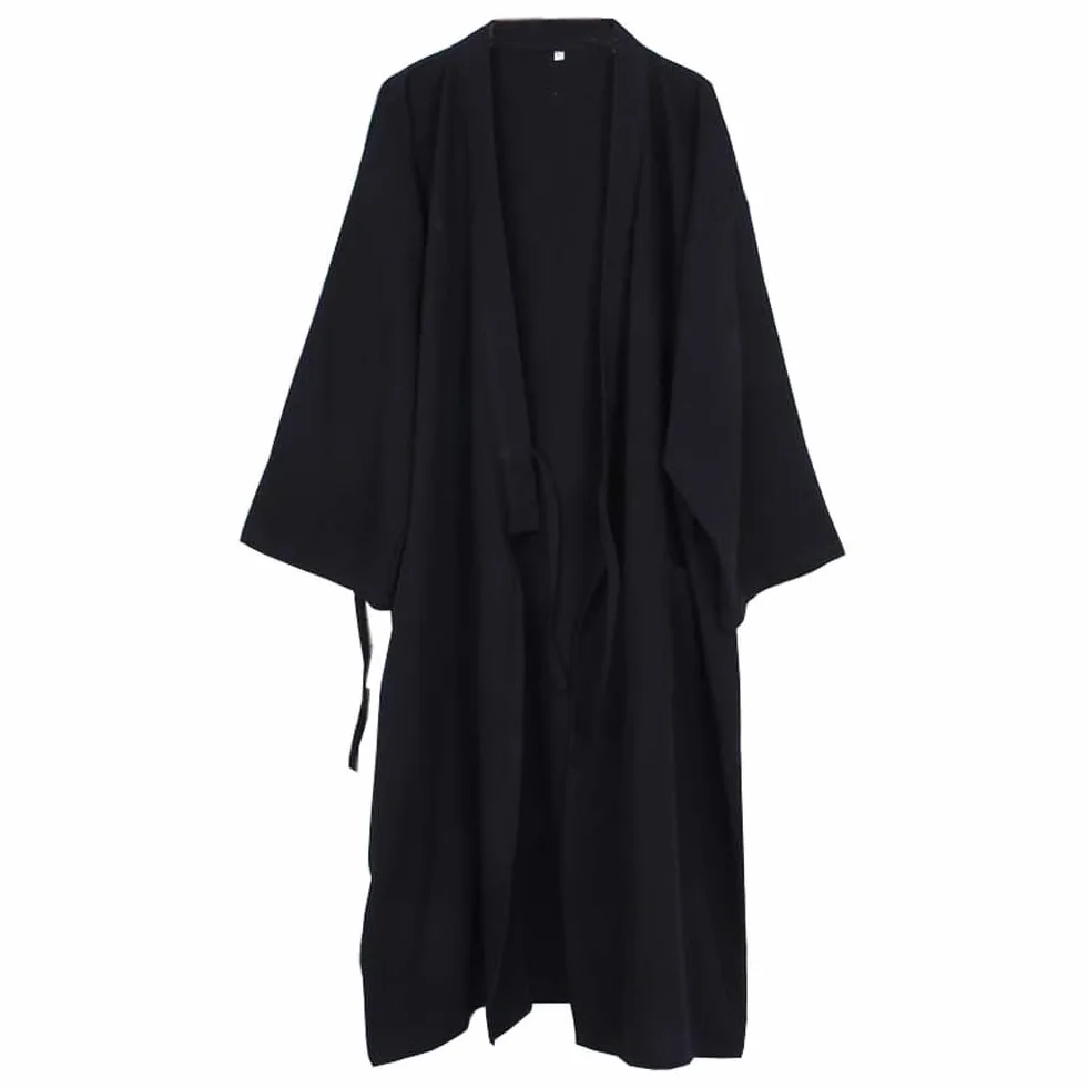 FANCYPUMPKIN Japoński styl bawełniany szlafrok męski kimono