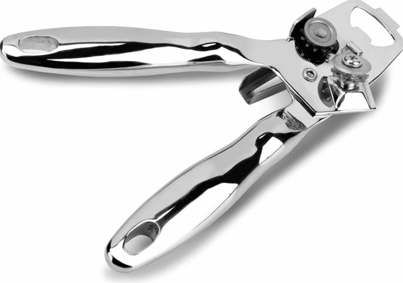 Otwieracz do puszek, 3 w 1 Otwieracz do puszek Ręczny Gładka krawędź, Otwieracz do butelek Ergonomiczne antypoślizgowe uchwyty, Lekki otwieracz do puszek Stal nierdzewna z wytrzymałym ostrym ostrzem