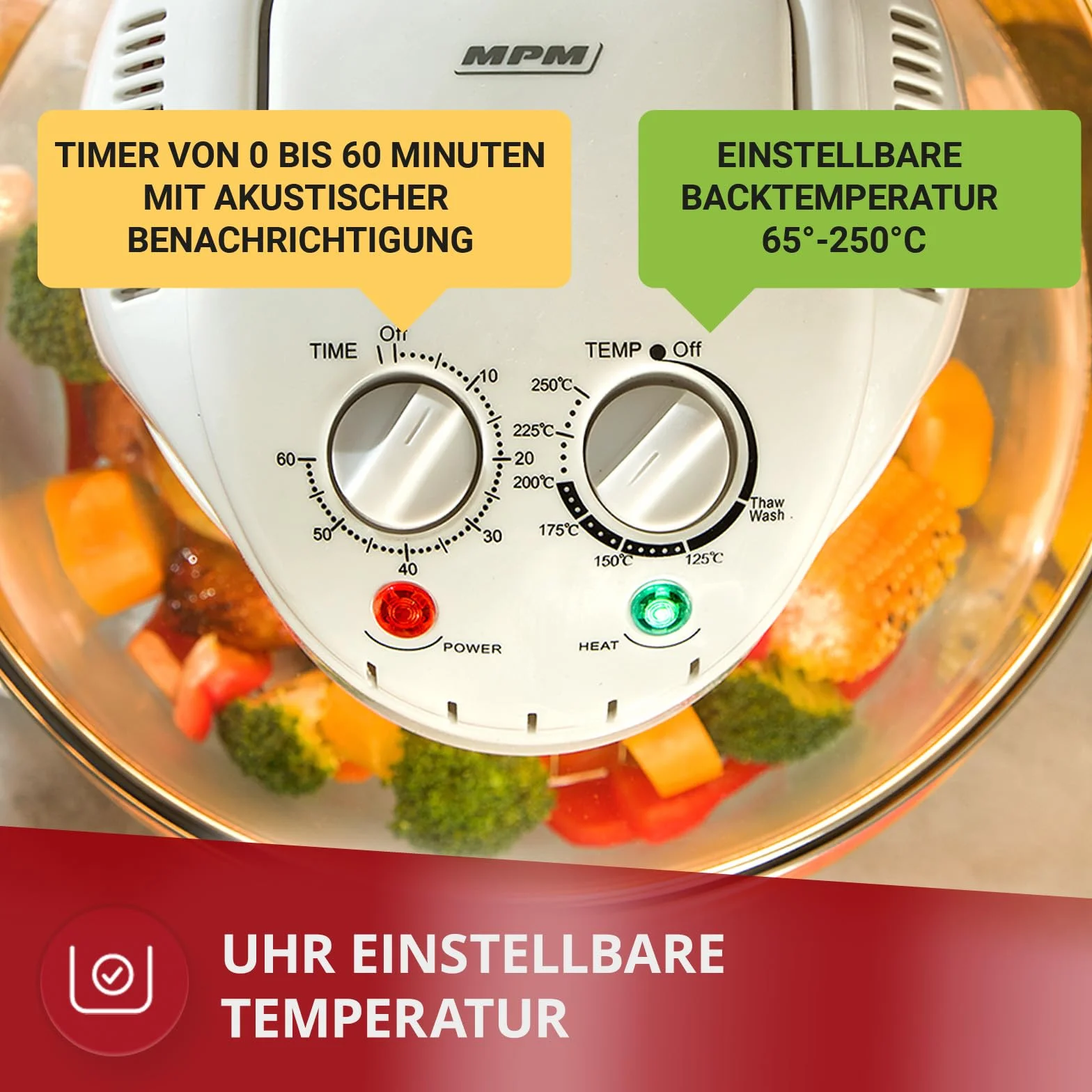 MPM MKO-01 Mini Piekarnik Elektryczny 17l Multicooker z Funkcją Samoczyszczenia