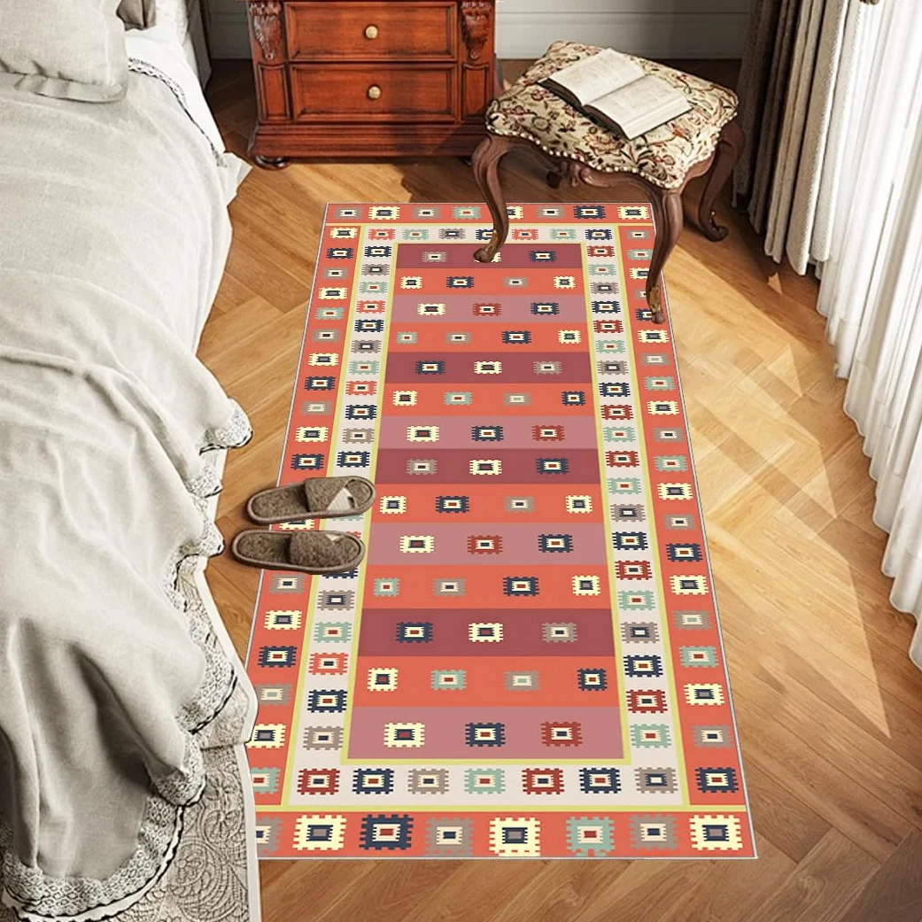 Dywan kuchenny, nadający się do prania, chodnik do przedpokoju, antypoślizgowy chodnik na korytarz, 100 x 570 cm, niskie runo, wycieraczka podłogowa, chłonny chodnik do przedpokoju, sypialni, łazienki