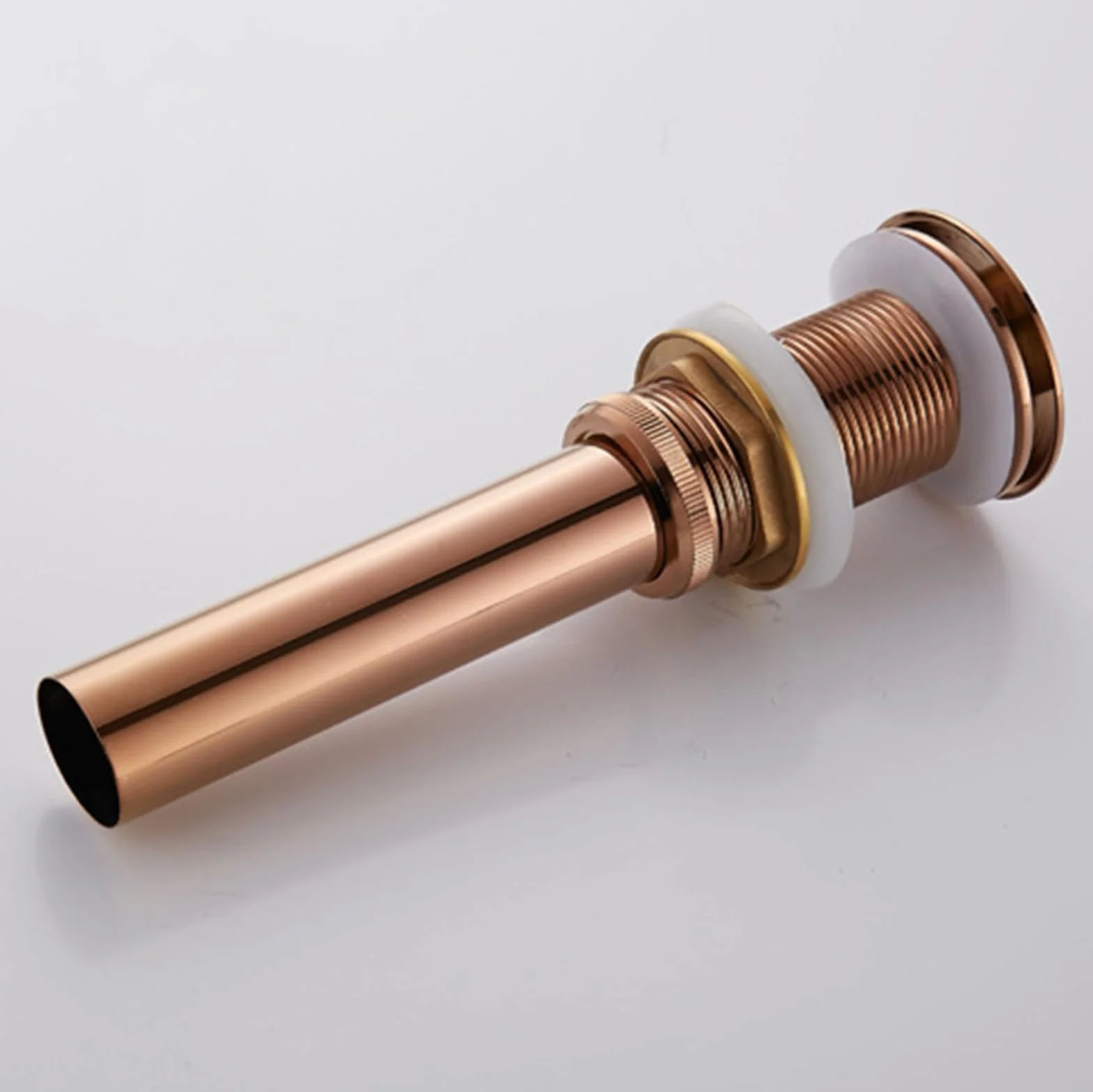 Pop Up Sink Plug,Basin Sink Waste Sink Plug, Pop Up Plug Rose Gold Sink Plug Hole Push Drain with Basket