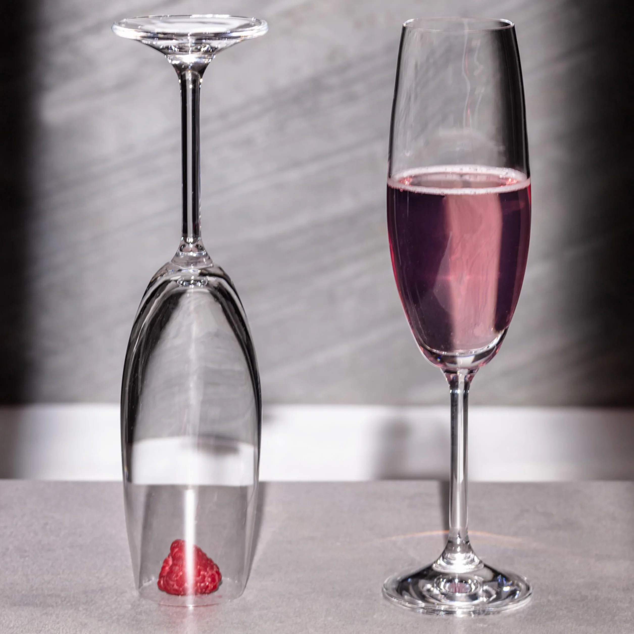 KROSNO Kryształowe Kieliszki do Szampana 210 ml Zestaw 6 sztuk Kolekcja Venezia