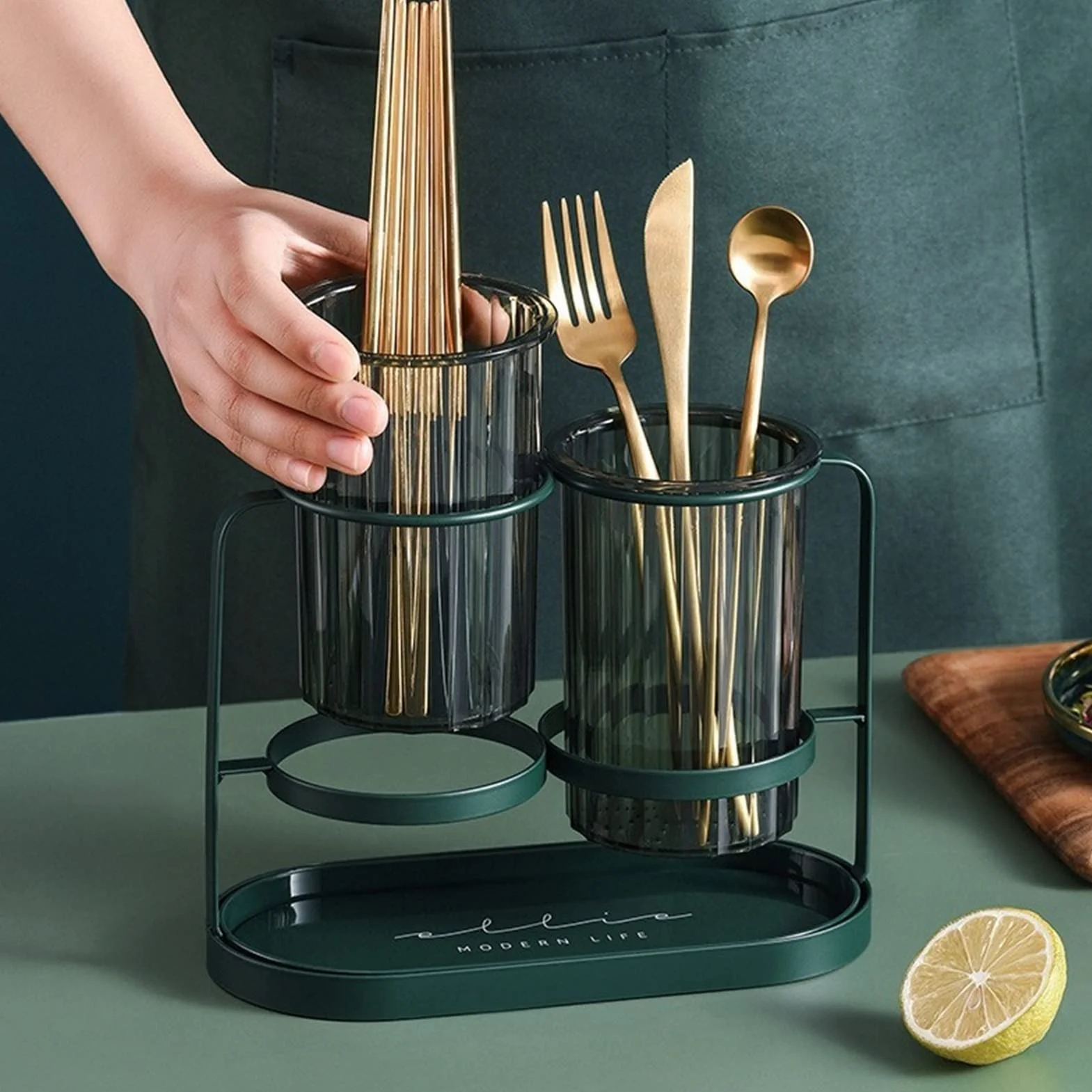 Uchwyt narzędziowy lekki luksusowy kuchnia naczynia sztućce stojak dtorage stojak europejski restauracja gospodarstwo domowe uchwyt stojak na narzędzia (kolor: C)