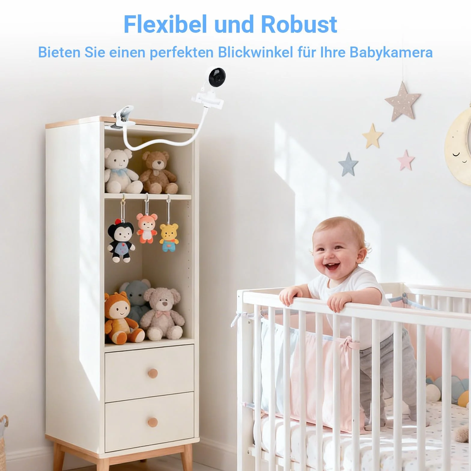Uchwyt do elektronicznej niani GHB, uchwyt na kamerę dla niemowląt Philips Avent, uniwersalny uchwyt na klem, stojak na telefon komórkowy do momcozy/ieGeek/BOIFUN, uchwyt na telefon komórkowy