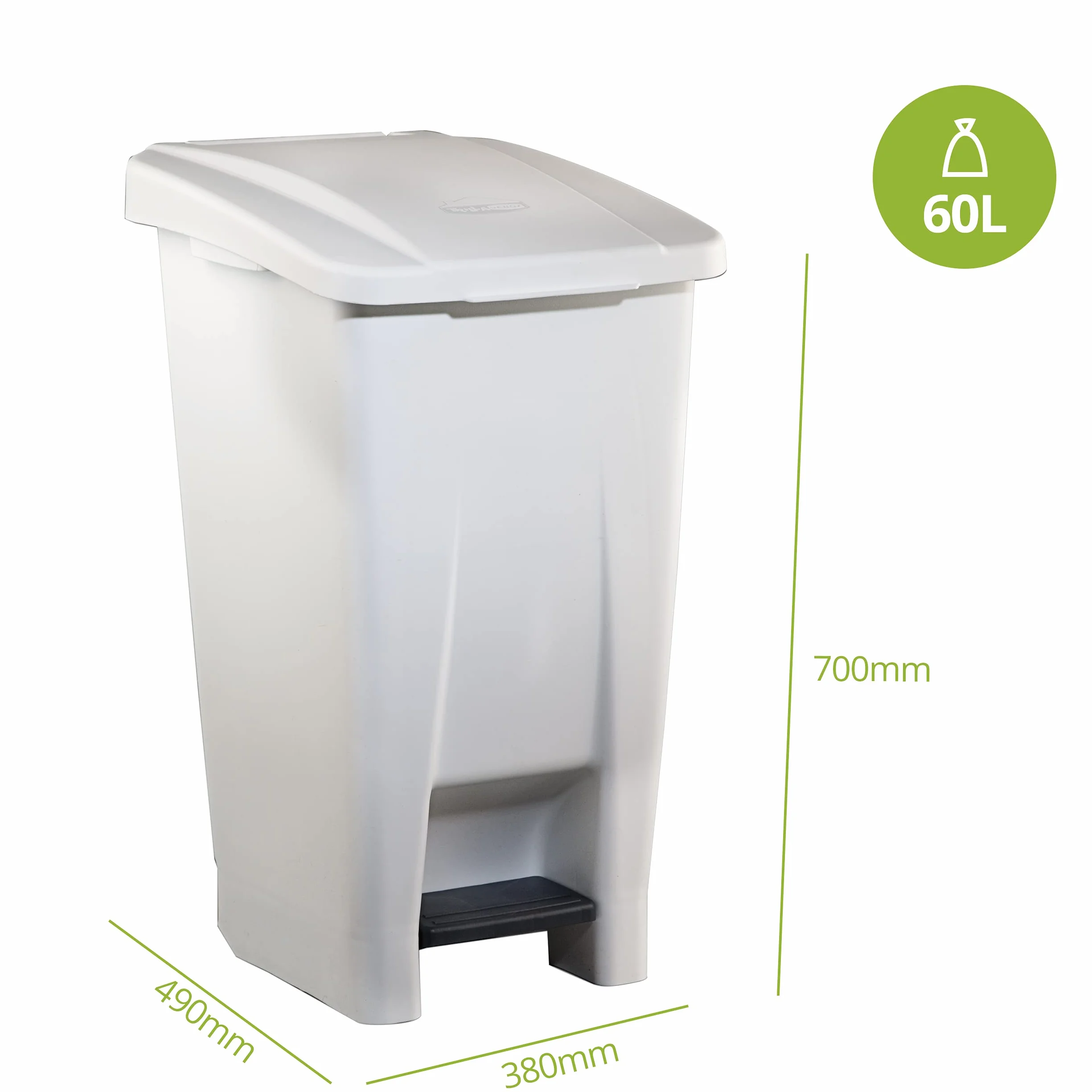 Denox pojemnik selektywny, 60 l, biały