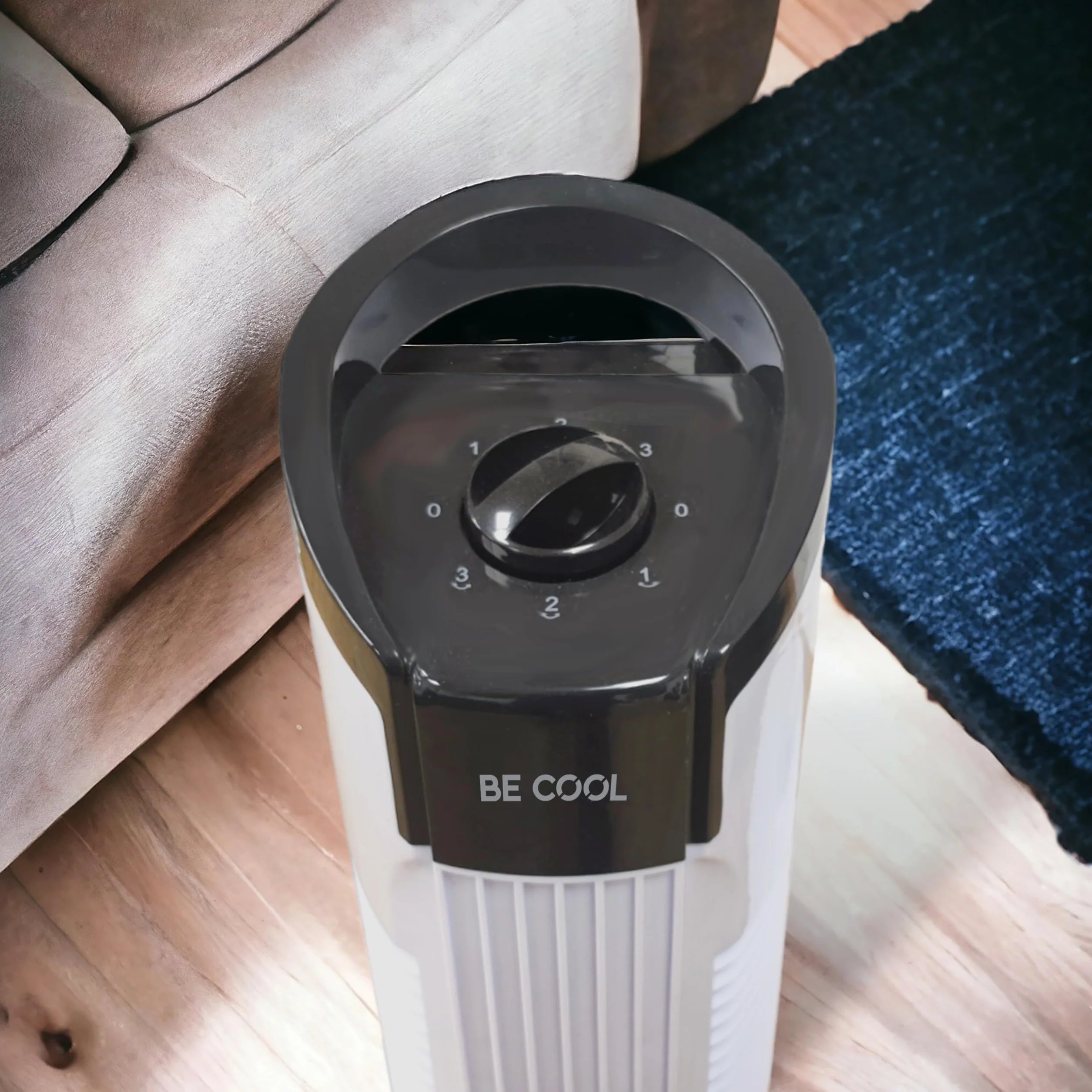 Be Cool Wentylator kolumnowy 78 cm, biały, 3 poziomy prędkości