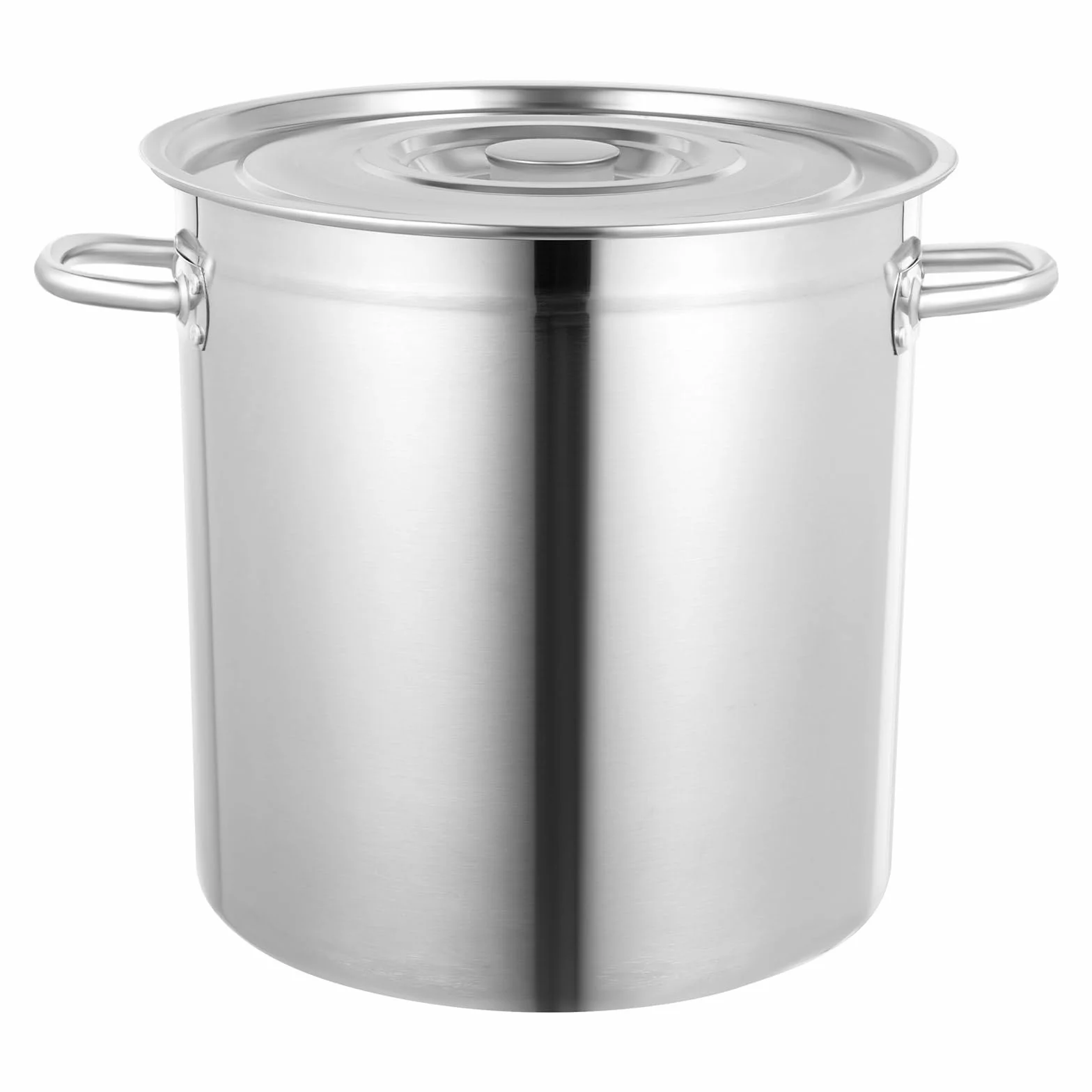 Duży garnek do zupy ze stali nierdzewnej, 35 l, stal nierdzewna 201, grubość płyty 1 mm, gulasz uniwersalny z uchwytami z zimnego metalu, pokrywka do wszystkich rodzajów kuchenek, duży zestaw garnków