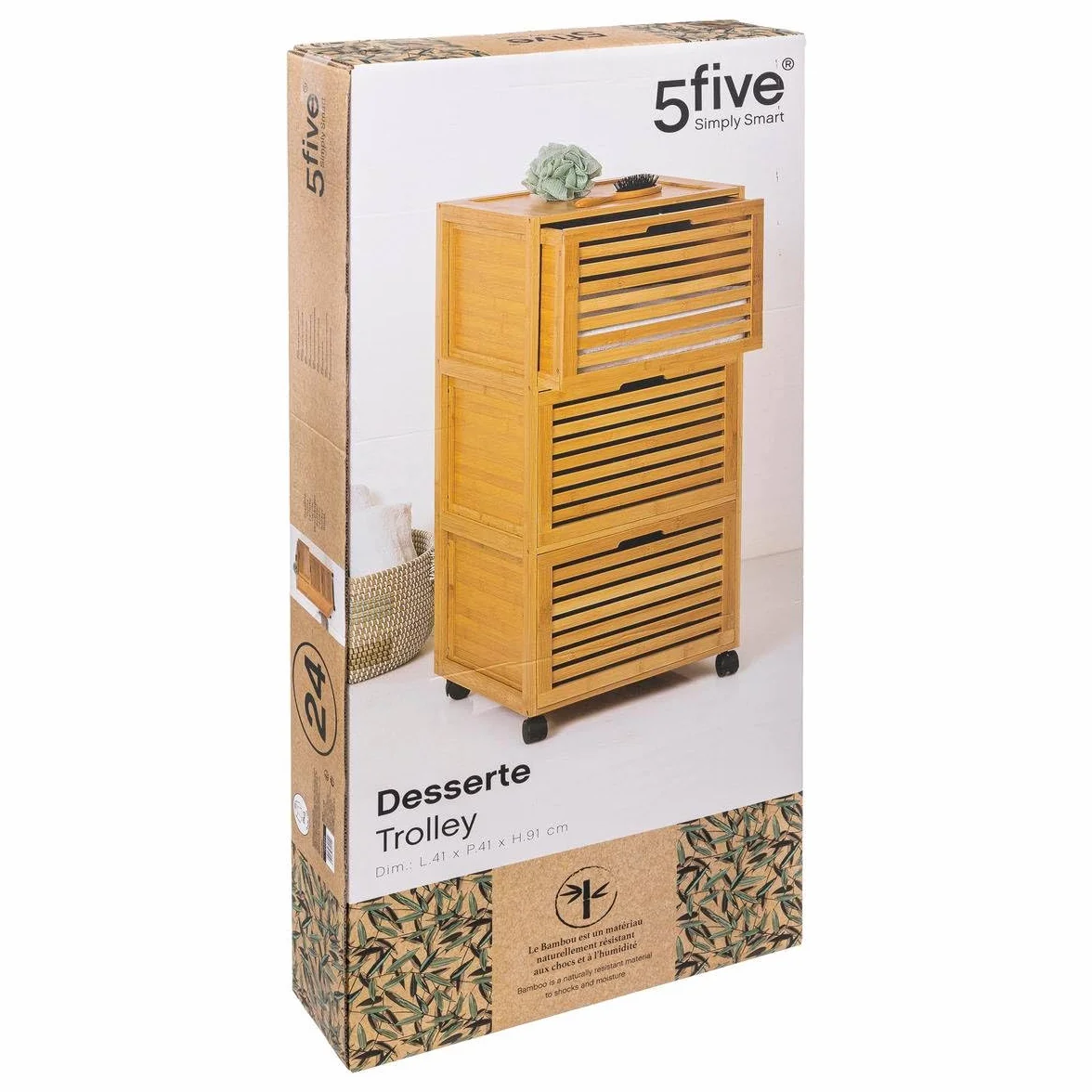 5 five simply smart Szafka kolumnowa 3 szuflady Bamboo Sicela