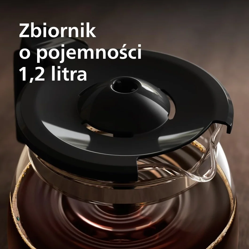 Philips Daily Collection Ekspres do kawy - Aroma Twister dla optymalnego smaku, pojemność 1,2L, blokada kapania, automatyczne wyłączanie, części nadające się do mycia w zmywarce (HD7461/20)