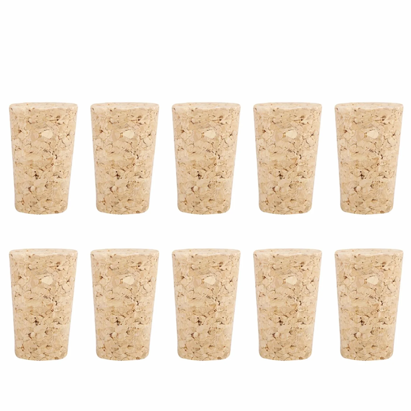 Korkowe korki naturalne korki do wina, stożkowy drewniany korek korki drewniane do butelek wina naturalny korek rękodzieło wymienne korki do piwa wina (S: 20 * 15 * 35 mm)