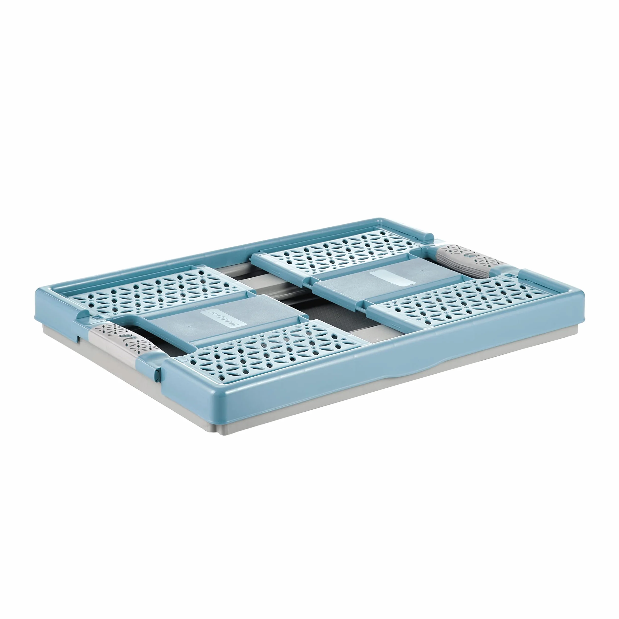 Keepper Stabilny składany kosz z miękkimi uchwytami 48x34,5x23,5 cm 32 l Lea Nordic Blue