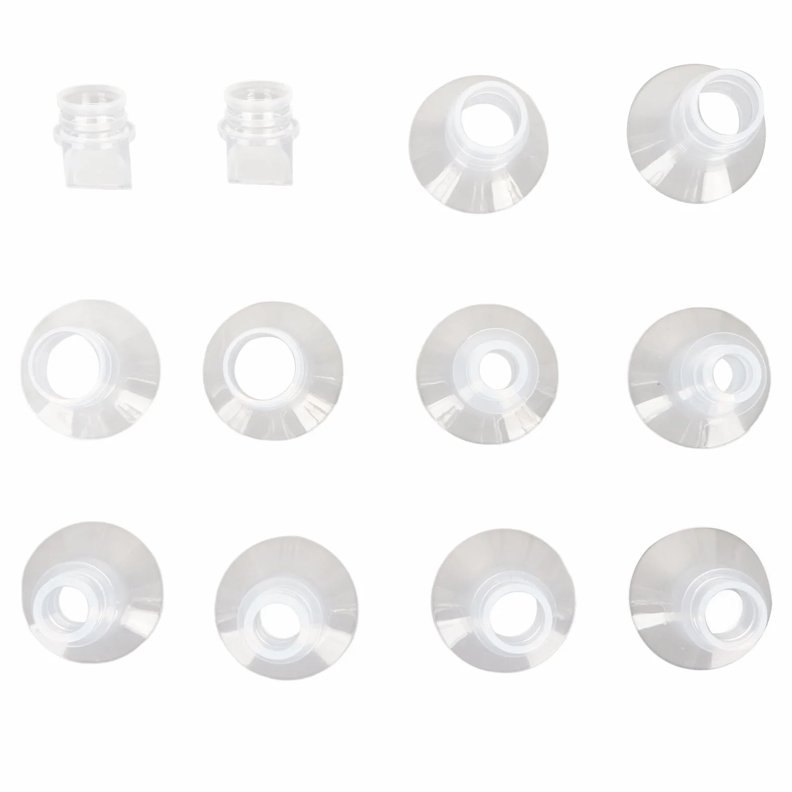 Wkładki Kołnierzowe Laktatora, Uniwersalny Pojemnik na Mleko z Miękkiego Silikonu w 5 Rozmiarach (13 Mm, 15 Mm, 17 Mm, 19 Mm, 21 Mm) 10 Sztuk Zaworu Kaczego Dzioba, Wkładka