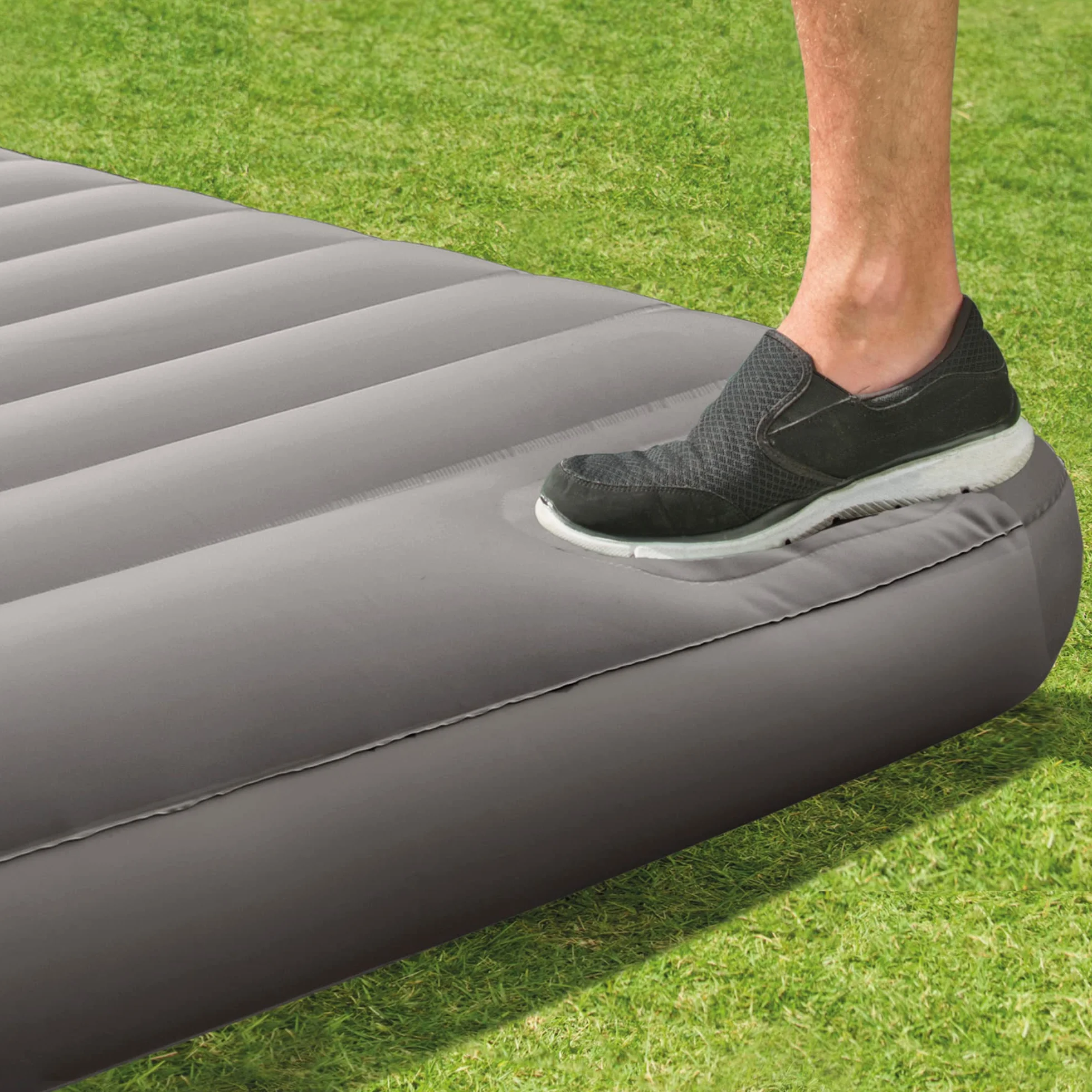 Intex Jr. Twin Dura-Beam Downy Materac Dmuchany 191 x 76 x 25 cm Szary Czarny