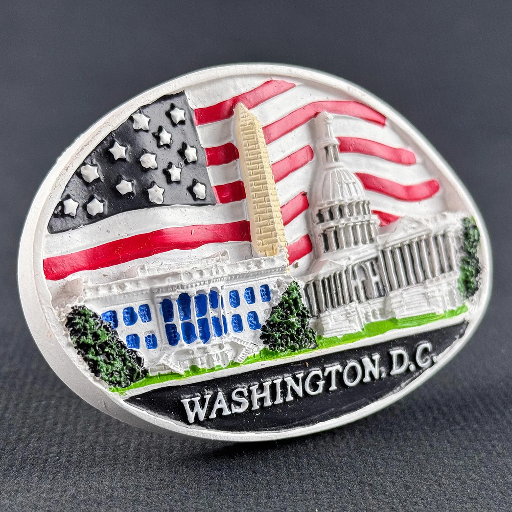 Waszyngton DC USA magnes na lodówkę pamiątka podróż żywica amerykańska flaga zabytki styl dekoracja domu klasyczny punkt orientacyjny rzemiosło