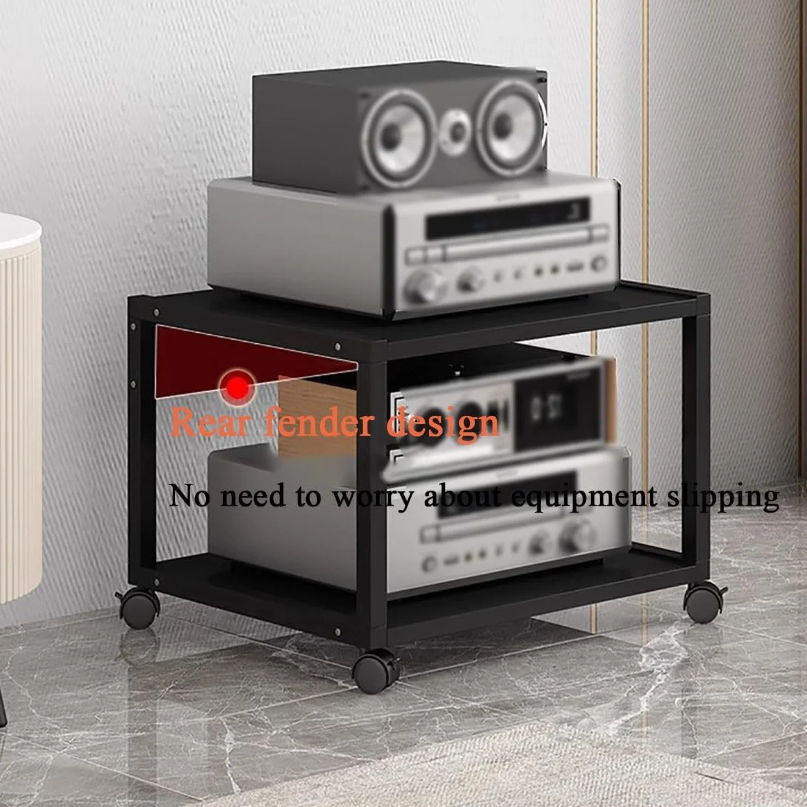 7-poziomowa wieża audio – nowoczesne wzornictwo przemysłowe regulowane półki, pojemność 299 kg, szafka na płyty CD i gramofon, solidne czarne rozwiązanie do przechowywania dla miłośników muzyki