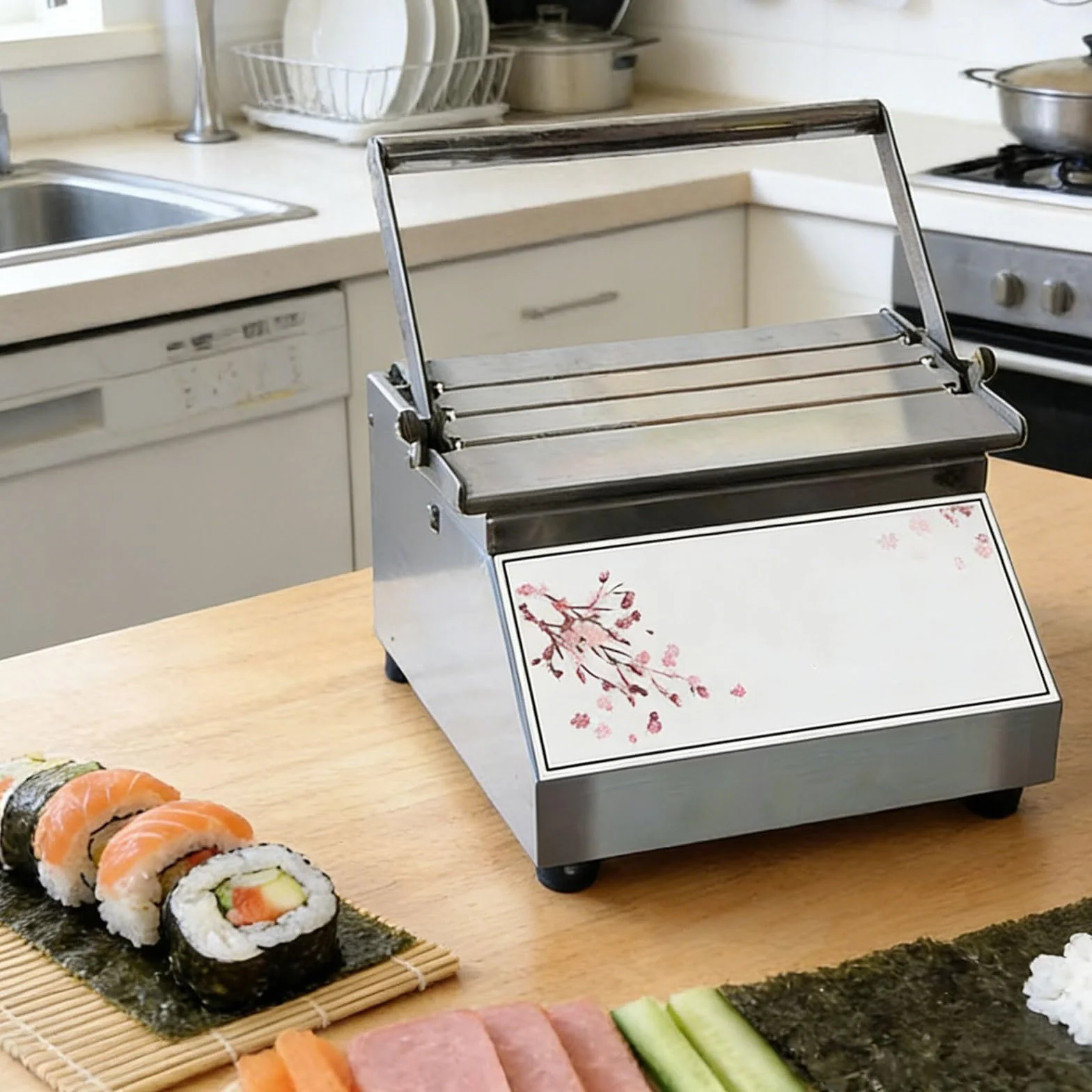 Ręczna kwadratowa maszyna do zwijania sushi, DIY forma do sushi, wydajny zestaw do robienia sushi do domu, restauracji, baru przekąskowego