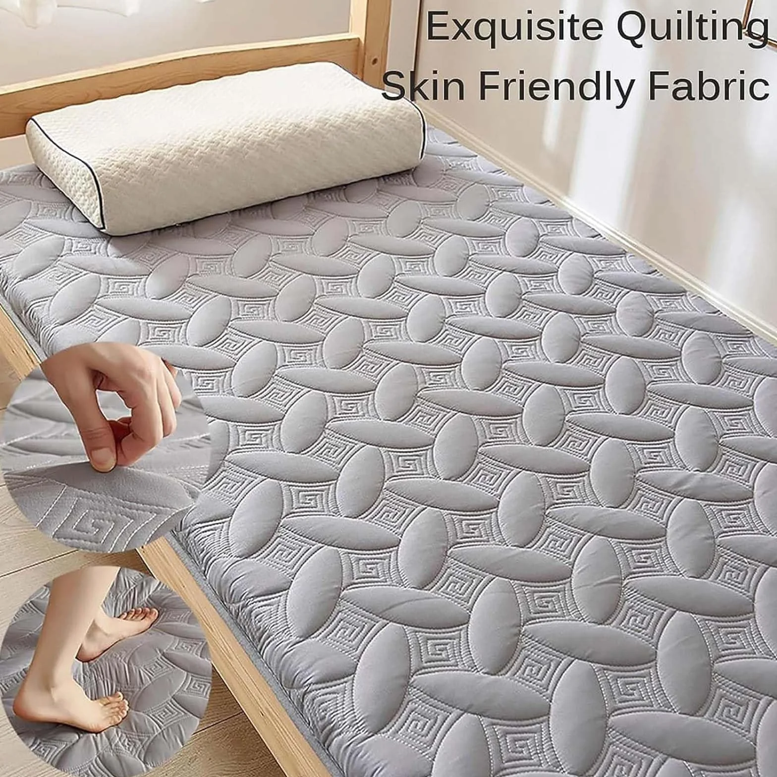Japoński składany materac futon 90 x 200 cm przenośny materac podłogowy materac kempingowy wszechstronny futon do domu i podróży oszczędzający miejsce design wygodne rozwiązanie do spania