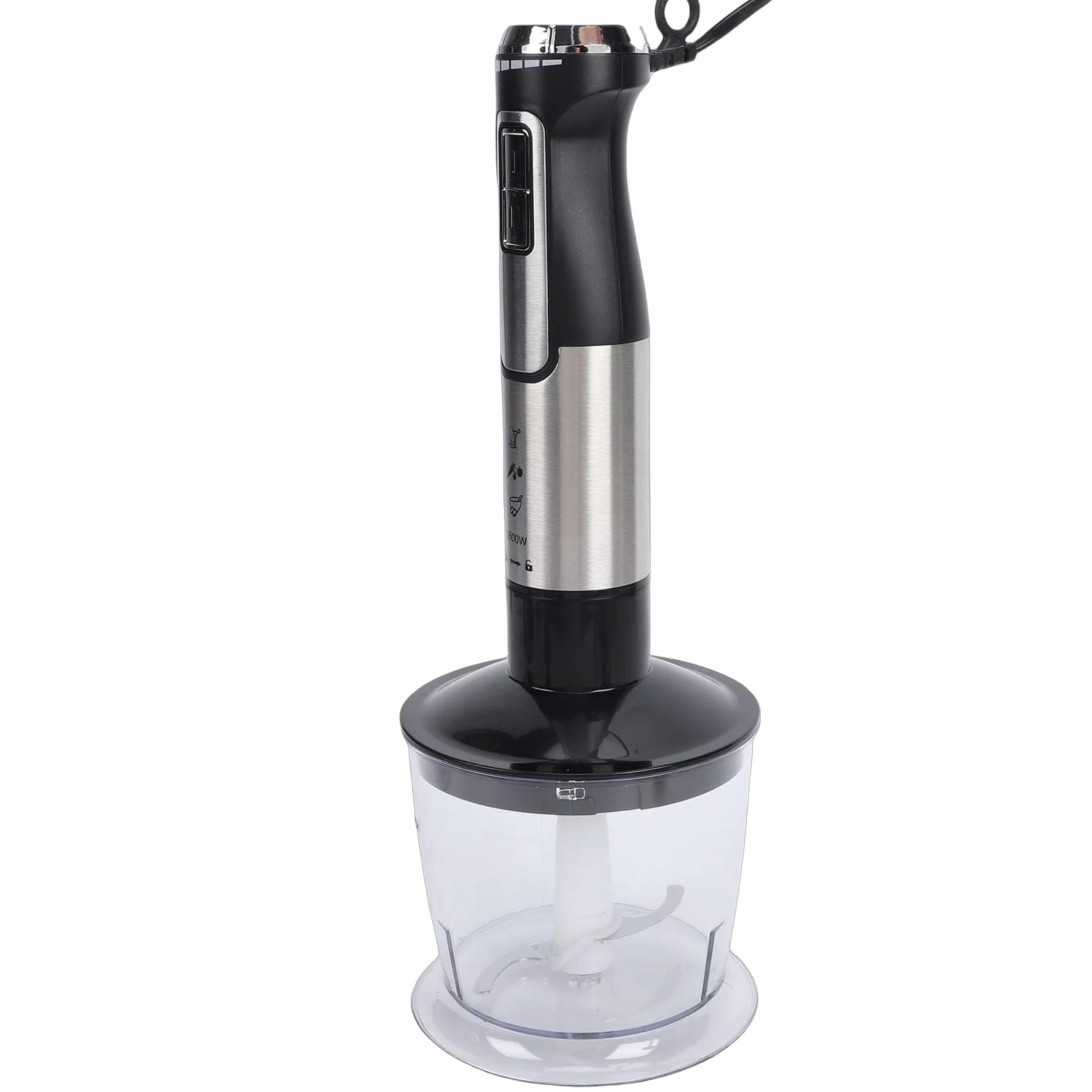 Qcwwy Blender do Jedzenia dla Dzieci Blender Zanurzeniowy Ręczny 1600 W 5 W 1 Przewodowy Elektryczny Ręczny Mikser Robot Kuchenny Trzepaczka do Jajek Spieniacz Mleka Zupy Jedzenie dla Dzieci Soki