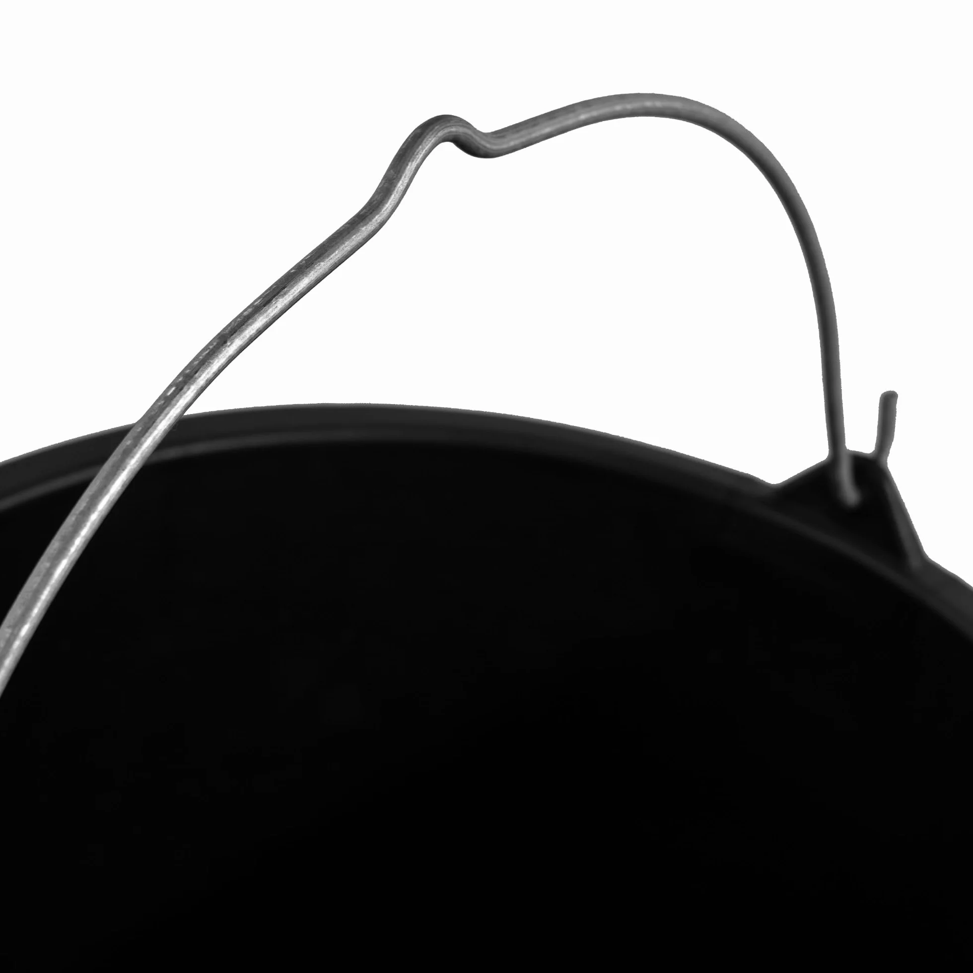 Wiadro Budowlane z Tworzywa Sztucznego 20L Okrągłe Wiadro Gospodarcze Mocne Plastikowe Wiaderko na Budowę, do Domu, Ogrodu z Lejkiem Pojemnik z Metalową Rączką Czarne