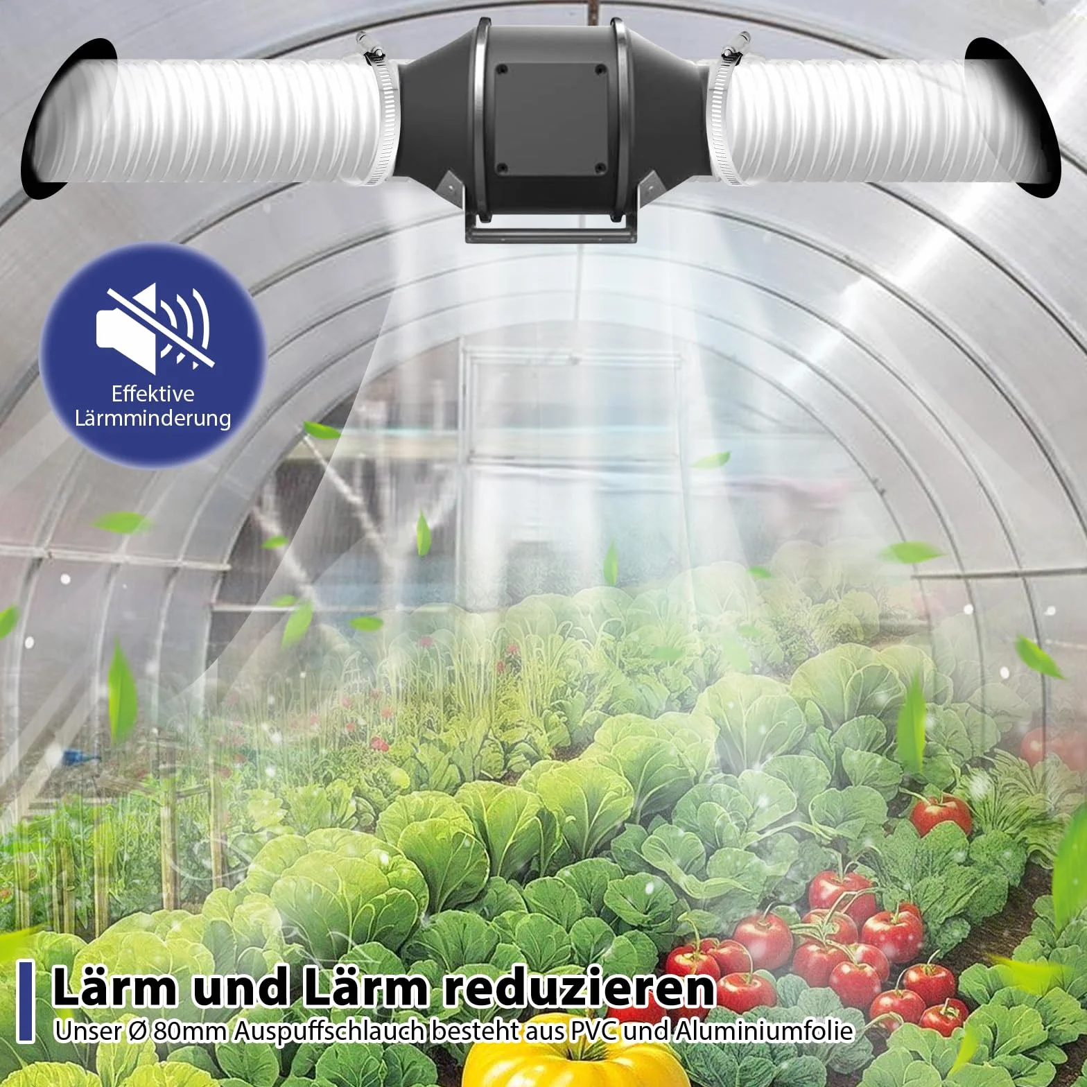 Wąż odprowadzający powietrze Ø80mm długość 6m elastyczny PVC Alurohr do urządzeń klimatyzacyjnych, wąż wentylacyjny, Flex Schlauch Alu do mobilnej klimatyzacji, suszarki do prania, okapu kuchennego