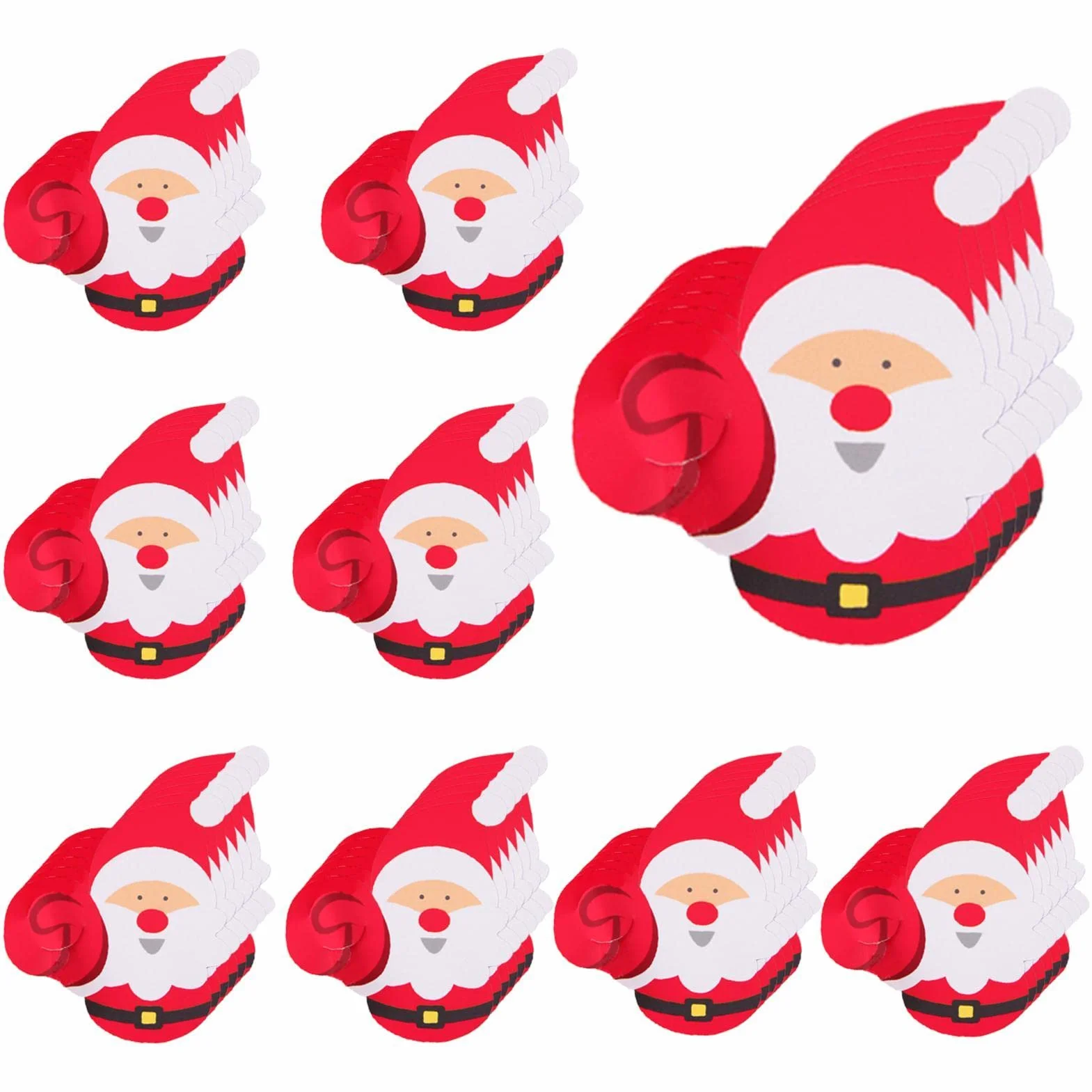JINGLING Kartka ze s?odyczami - 50 sztuk ?wi?tecznych kartek z pakietem s?odyczy na lizaki, ?wi?teczne lizaki, dekoracje ?wi?teczne, ?wi? Miko?aj/pingwin kandicucker dekoracja opakowanie
