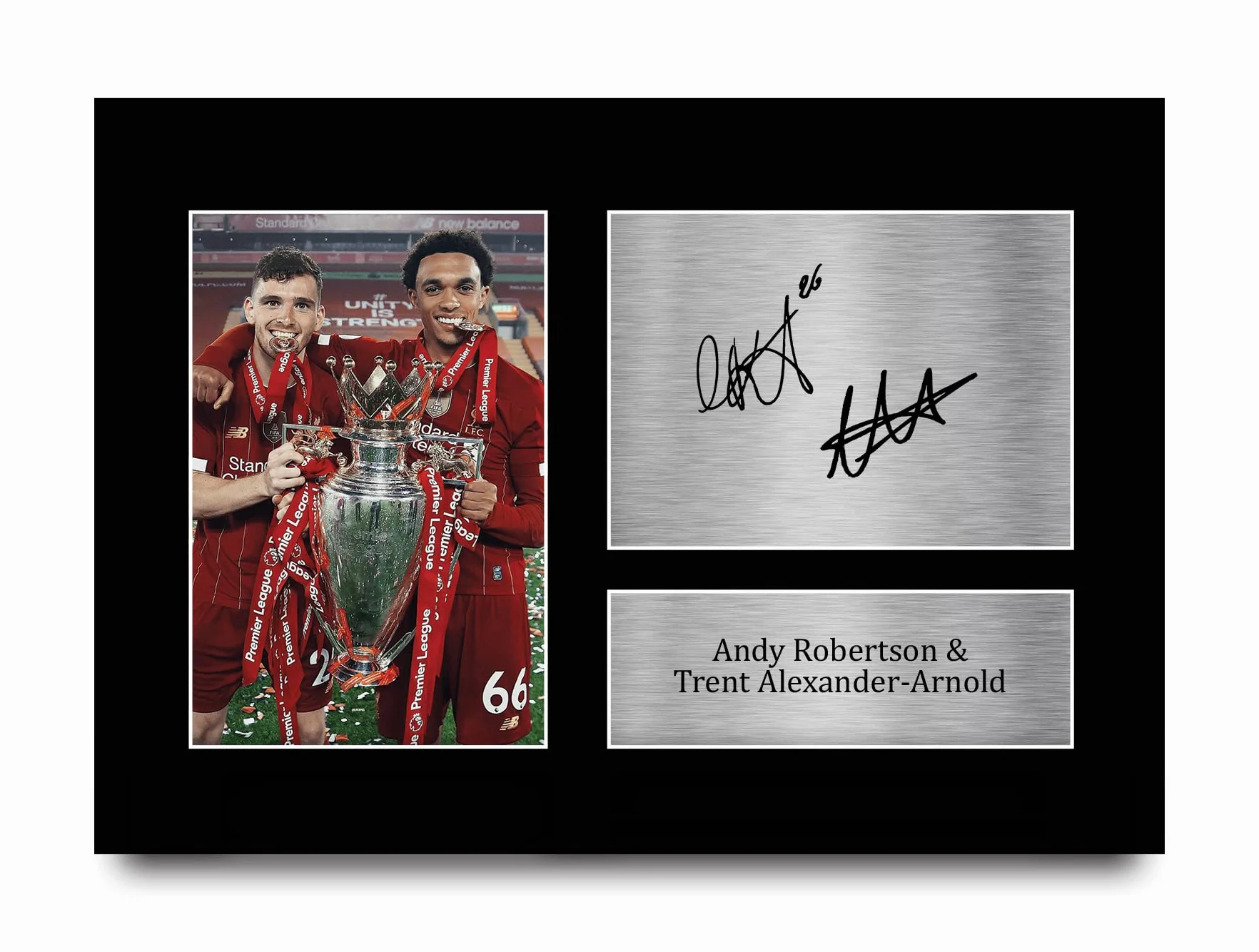 HWC Trading A4 Trent Alexander-Arnold Andy Robertson Liverpool Prezenty Drukowane Podpisane Zdjęcie Z Autografem Dla Fanów Piłki Nożnej I Kibiców