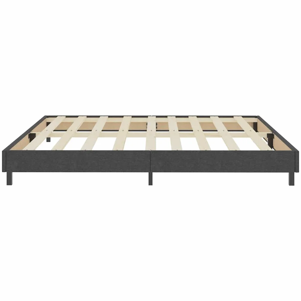 Rama łóżka kontynentalnego, szara, materiał 200 x 200 cm, z wytrzymałą metalową ramą z płyty MDF, do łóżka podwójnego, tapicerowanego, do przechowywania, dla młodzieży, łóżka dziecięcego
