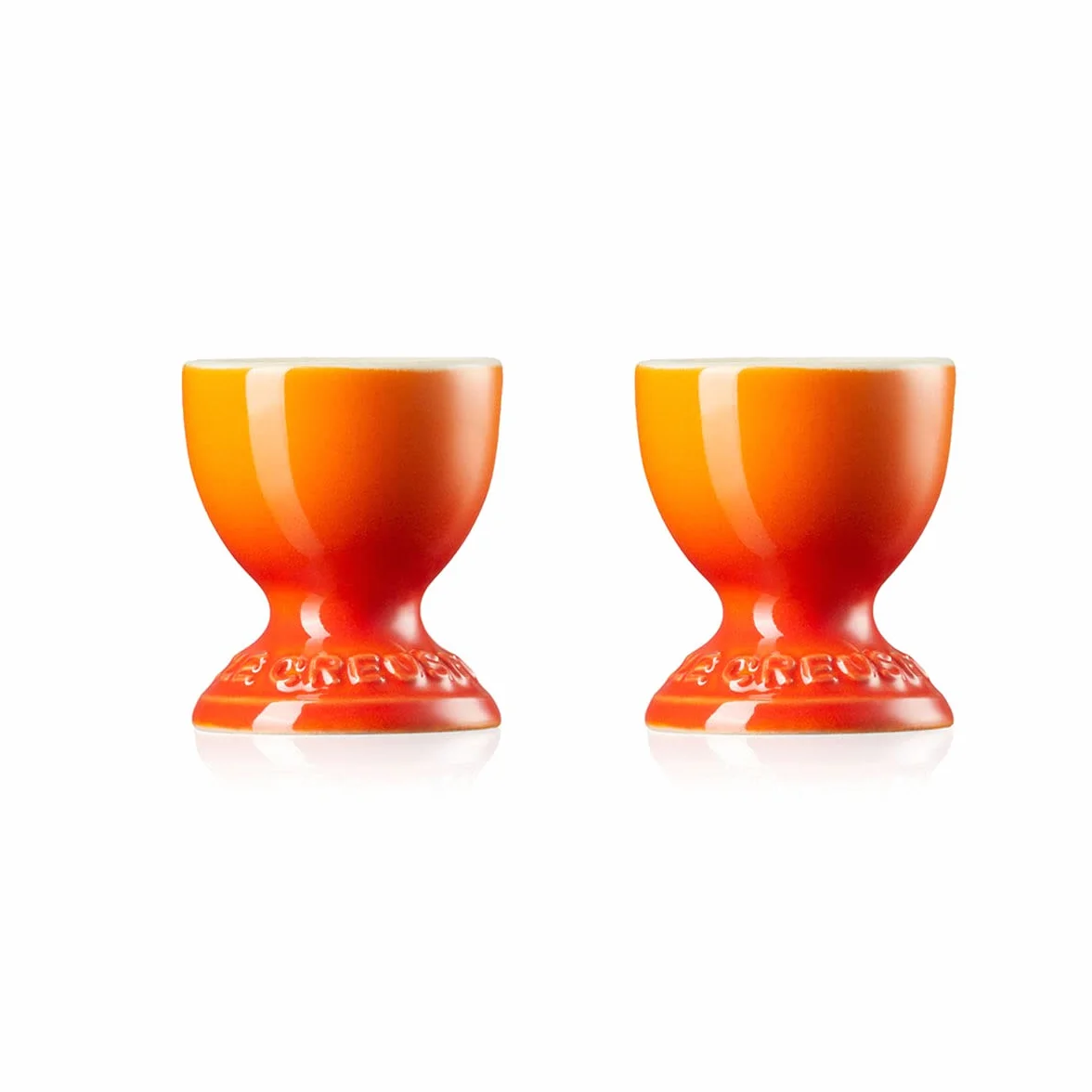 Le Creuset Kubki do jajek z kamionkami zestaw 2 sztuk 9 g 5,3 x 5,3 x 5,9 cm wulkaniczny