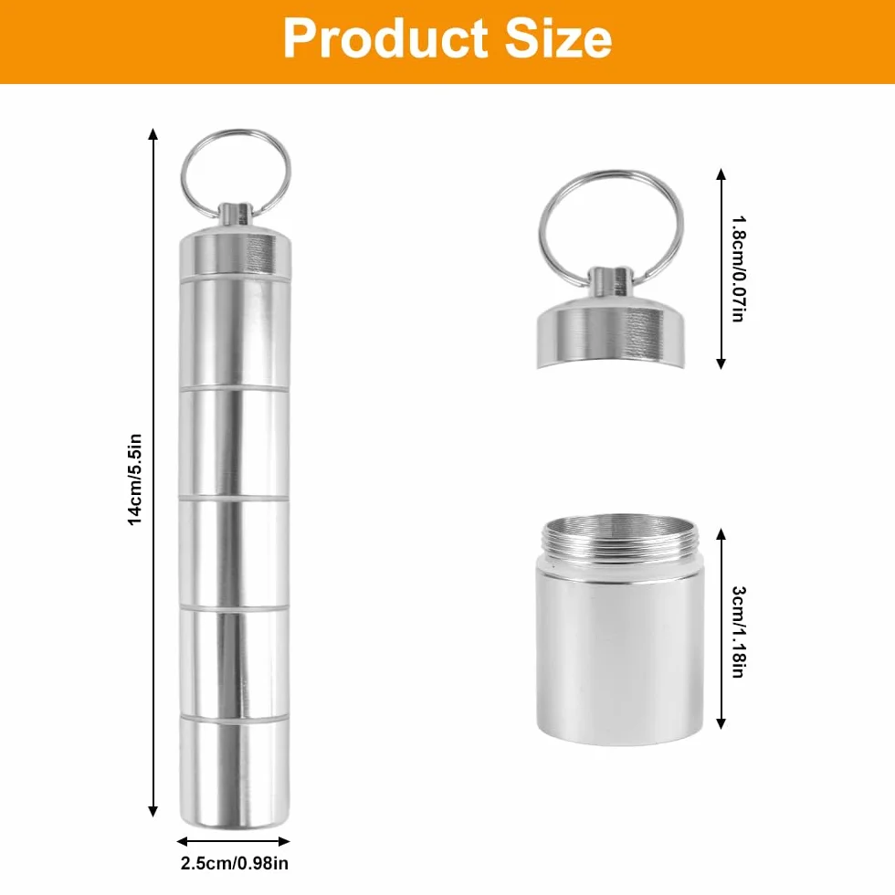 Zestaw 5 w 1 mini słoiczków na przyprawy, małe i lekkie aluminiowe pojemniki na przyprawy, ze stali nierdzewnej, przenośne pojemniki na przyprawy na świeżym powietrzu, na piknik, grill, podróż i do