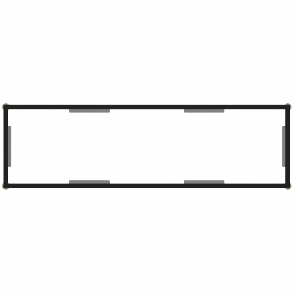 Stół Konsola ze szkła hartowanego 120 x 35 x 75 cm | Stal malowana proszkowo, półka do przechowywania, łatwa do czyszczenia, stabilna konstrukcja