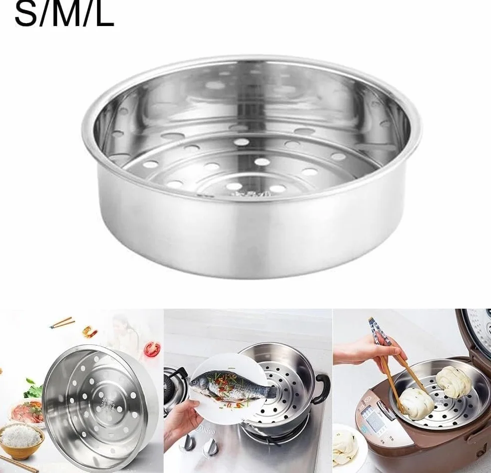Stojak do gotowania na parze, stojak do gotowania na parze Ze stali nierdzewnej 304, pogrubione, pogłębione części naczyń kuchennych(21.1CM 2PCS)