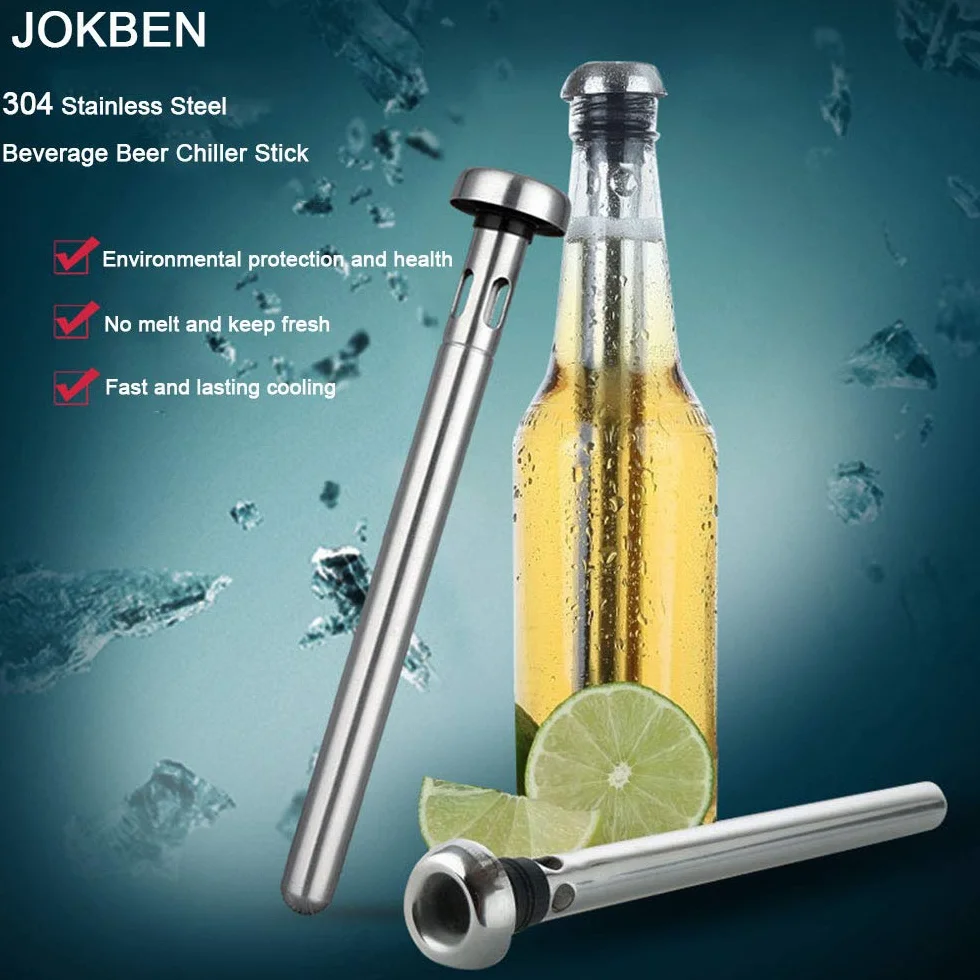 Chłodziarka do piwa ze stali nierdzewnej Stick Drink Bottle Rod Instant Portable Cooling Sticks Merrday ze stali nierdzewnej kubek do warzenia piwa brzeczka Chiller do domu, basenu, plaży i grilla