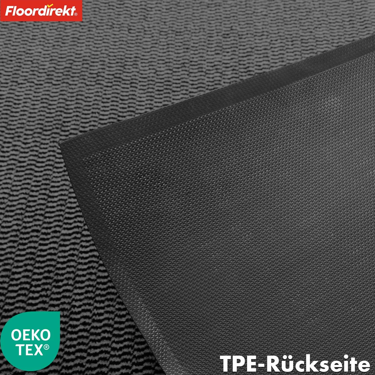 Floordirekt Sky Novo wycieraczka klasy premium, 60 x 90 cm, antracytowa, zatrzymująca brud do wewnątrz i na zewnątrz, antypoślizgowa i nadająca się do prania, wycieraczka do korytarza, dywan do drzwi