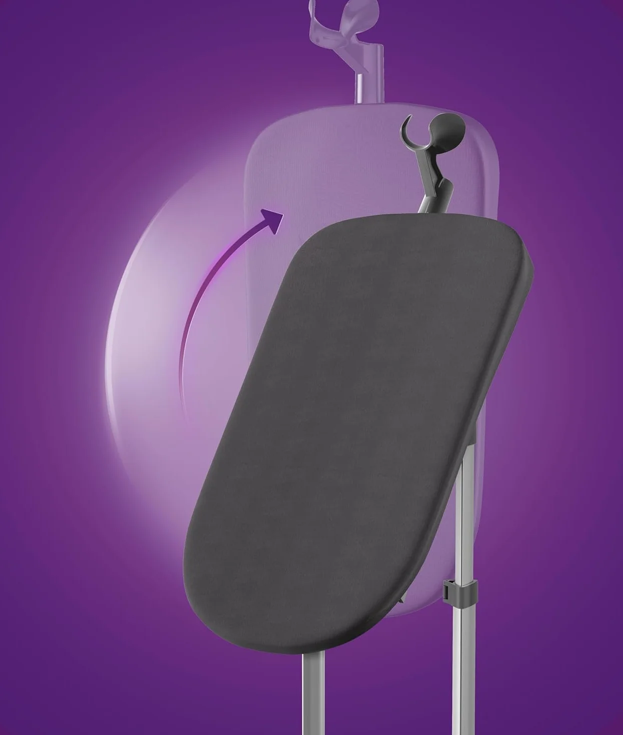 Philips Parownica stojąca 3000 Series – Pochylana deska StyleBoard, 3 poziomy pary, metalowa końcówka, 2000 W, zbiornik 2 l, gotowa w 60 s, MyEssence, czarna (STE3170/80)