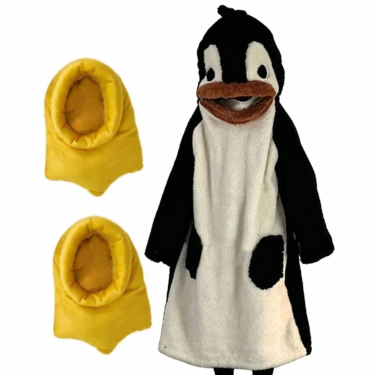 Pingwin Onesie dla Dorosłych Miękka Piżama Zwierzęca do Spania | Kostium Pingwin dla Dorosłych Do Domu, Salonu, Łazienki, Halloween, Codziennego Noszenia, Imprez, Festiwali, Podróży