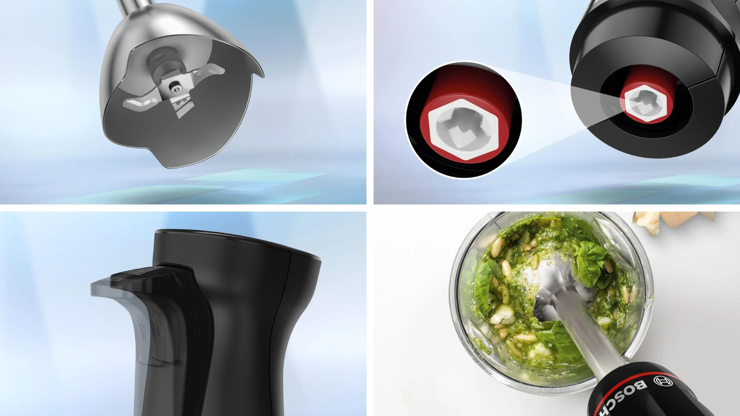 Bosch Blender blenderowy ErgoMaster Series 4, 1000 W, dynamiczna regulacja prędkości, system QuattroBlade - akcesoria w zestawie